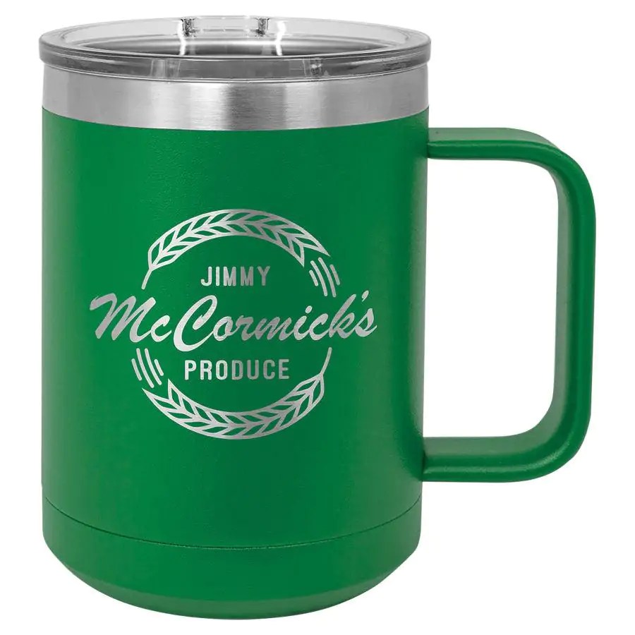 Engraved Polar Camel 15 oz. Vacuum Insulated Mug with Slider Lid