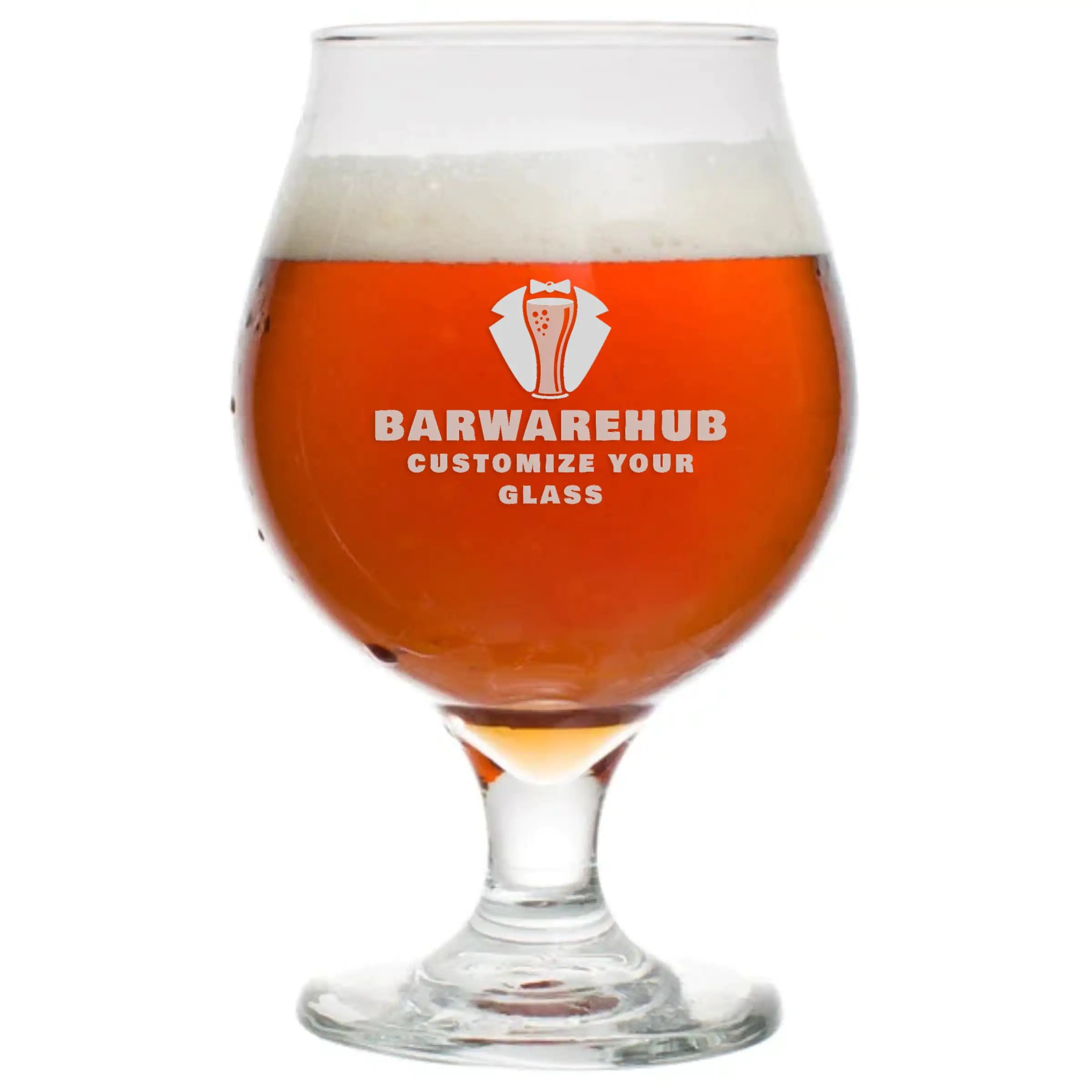 Engraved Glendari Belgian Beer Glass �C 16 oz �C Item 3808