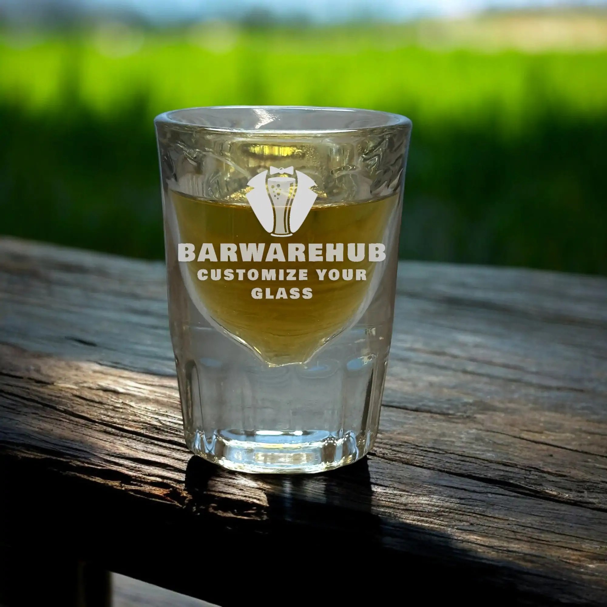 Engraved Fluted Whiskey Shot Glass �C 1.5 oz �C Item 5127