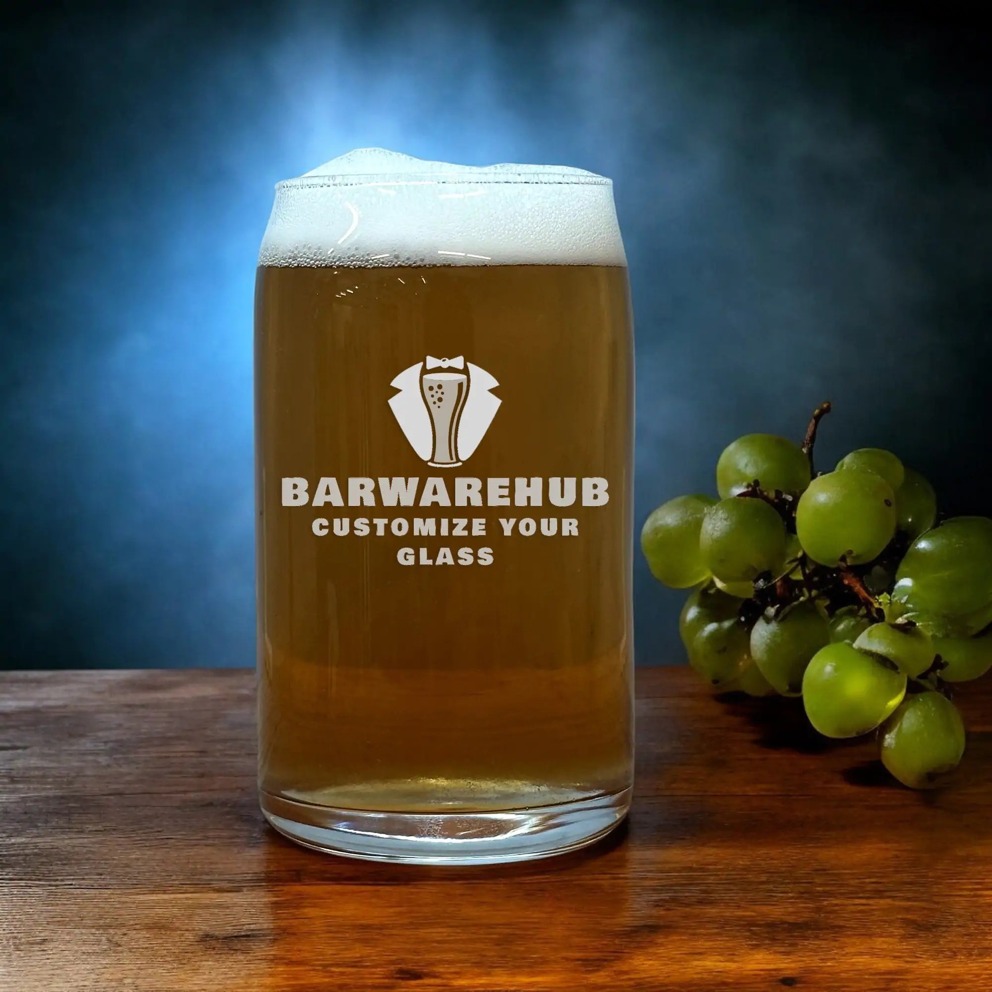 Engraved Glass Can 16 oz �C Item 209