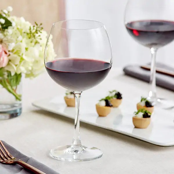 Engraved Acopa Covella 22 oz. Burgundy Wine Glass