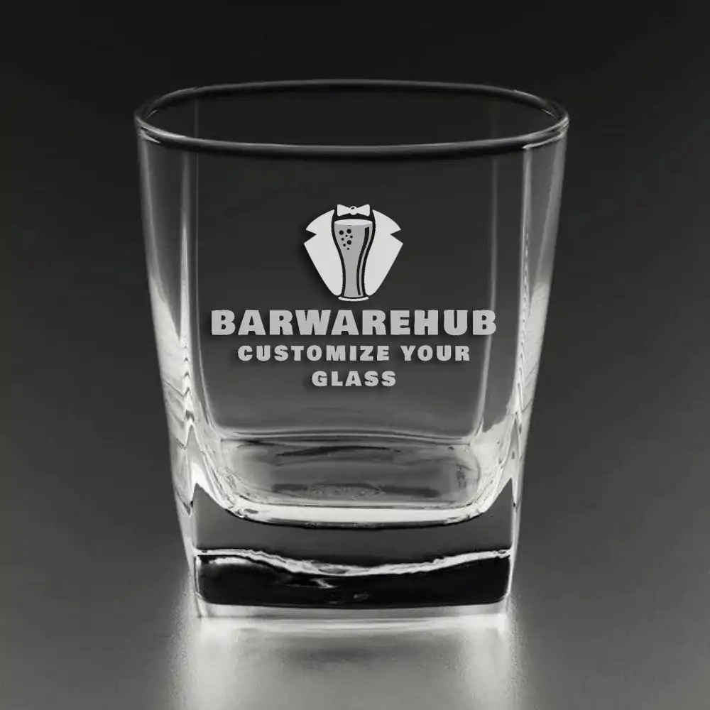 Engraved Cube 10 oz. Rocks / Old Fashioned Glass