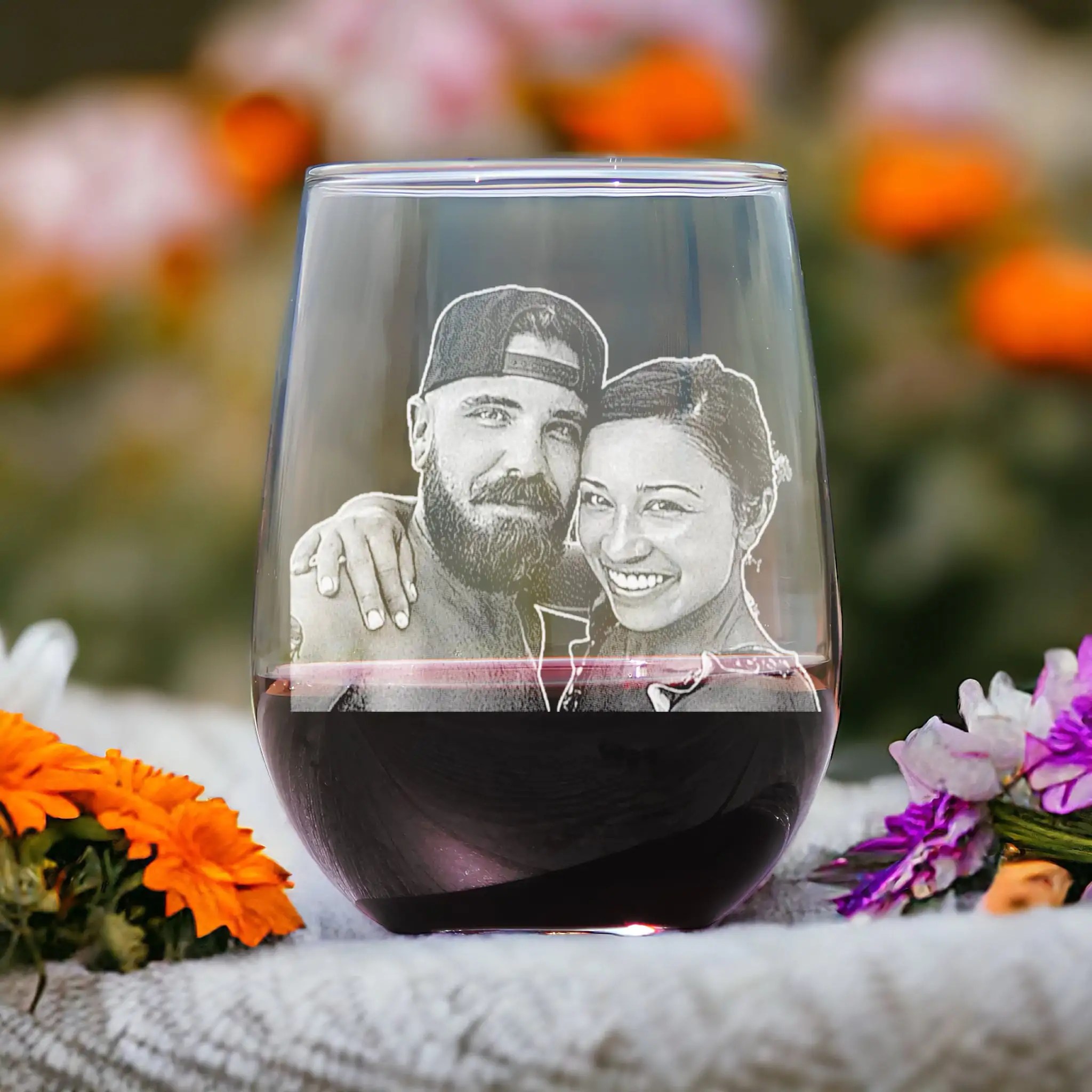 First Father��s Christmas Gift �C Personalized Stemless Wine Glass for New Dads