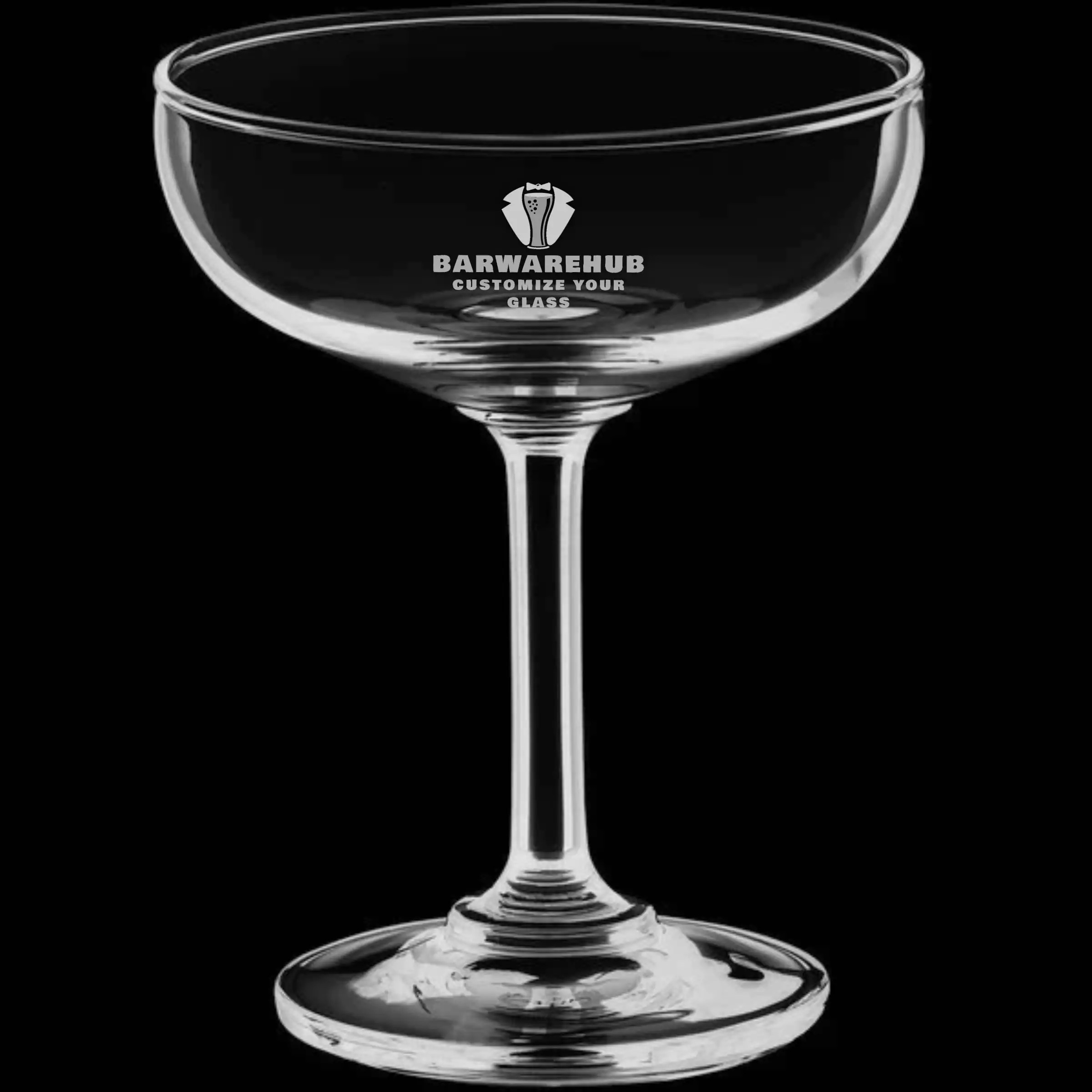 Engraved Retro Coupe Cocktail Glass �C 4 oz