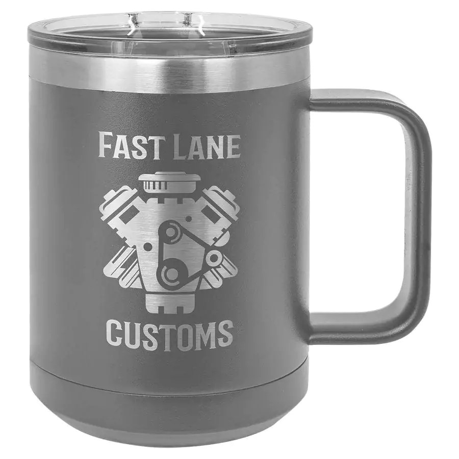 Engraved Polar Camel 15 oz. Vacuum Insulated Mug with Slider Lid