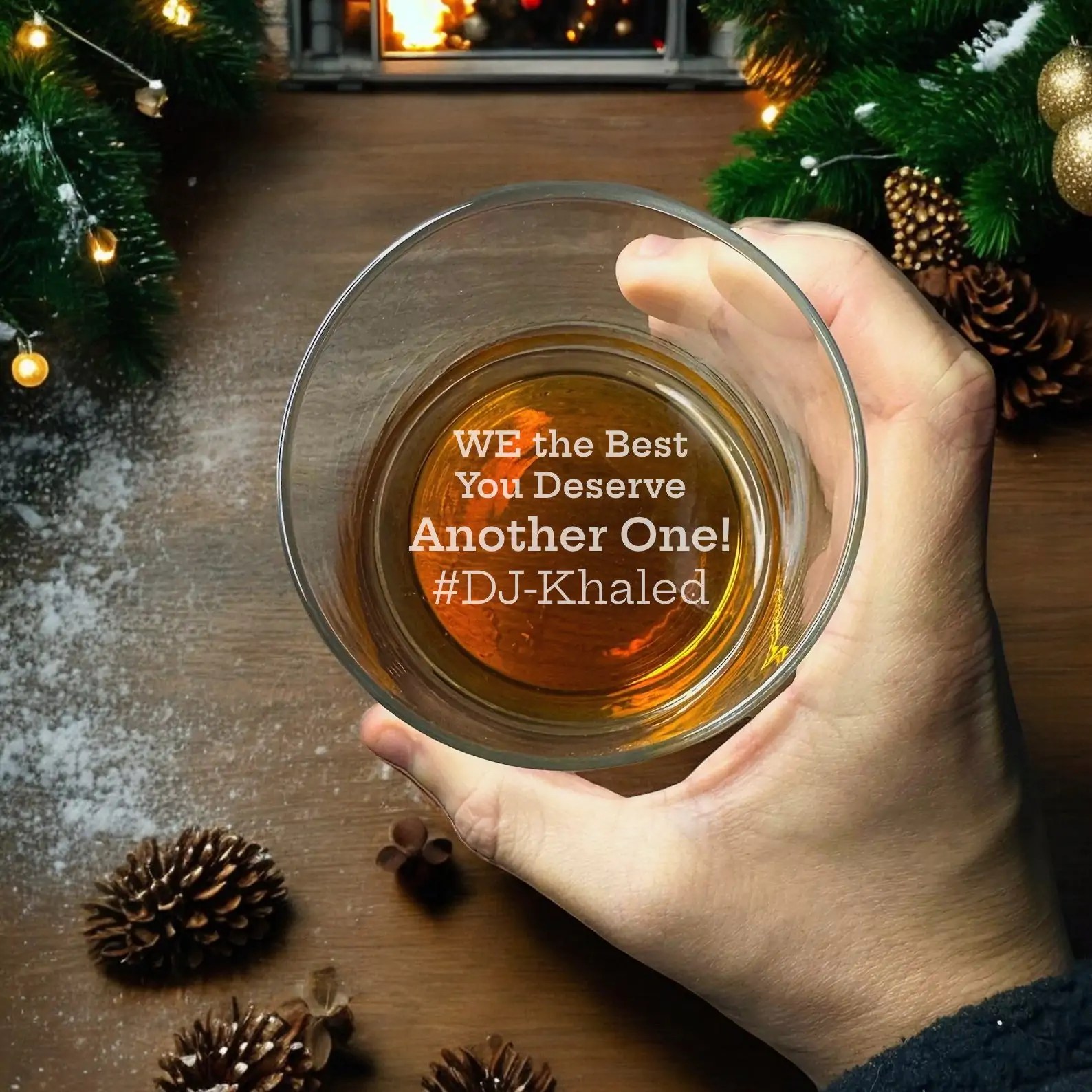 Customized Funny Quote Whiskey Glass �C Etch Your Silly Message on the Bottom | Unique Christmas Gift