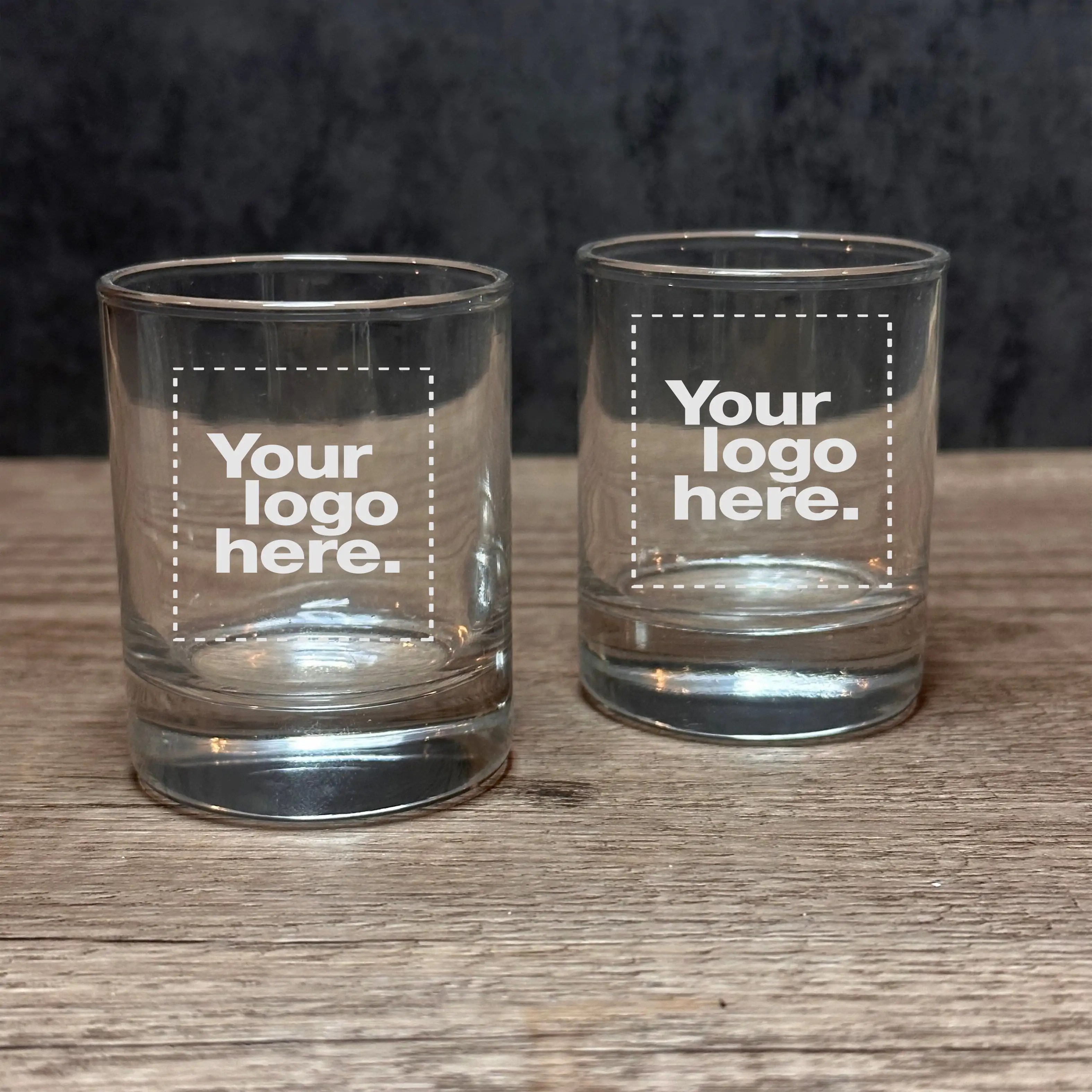Engraved Set of Whiskey Rocks Bar Glasses �C 10 oz Item 100-A/ 5535610