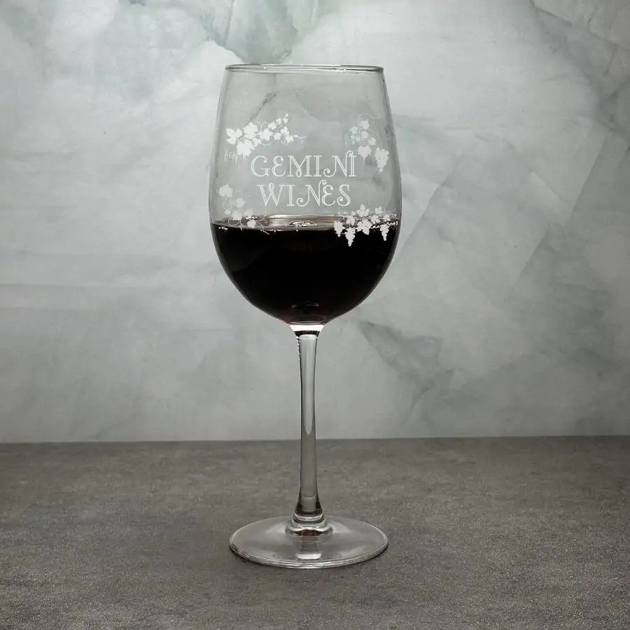 Engraved 8 oz. Acopa Flora Customizable Wine Glass