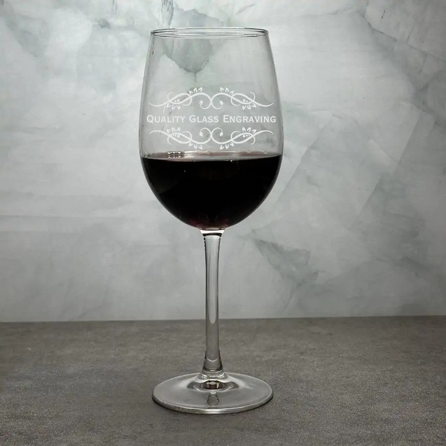 Engraved 16 oz. Acopa Flora Personalized Wine Glass