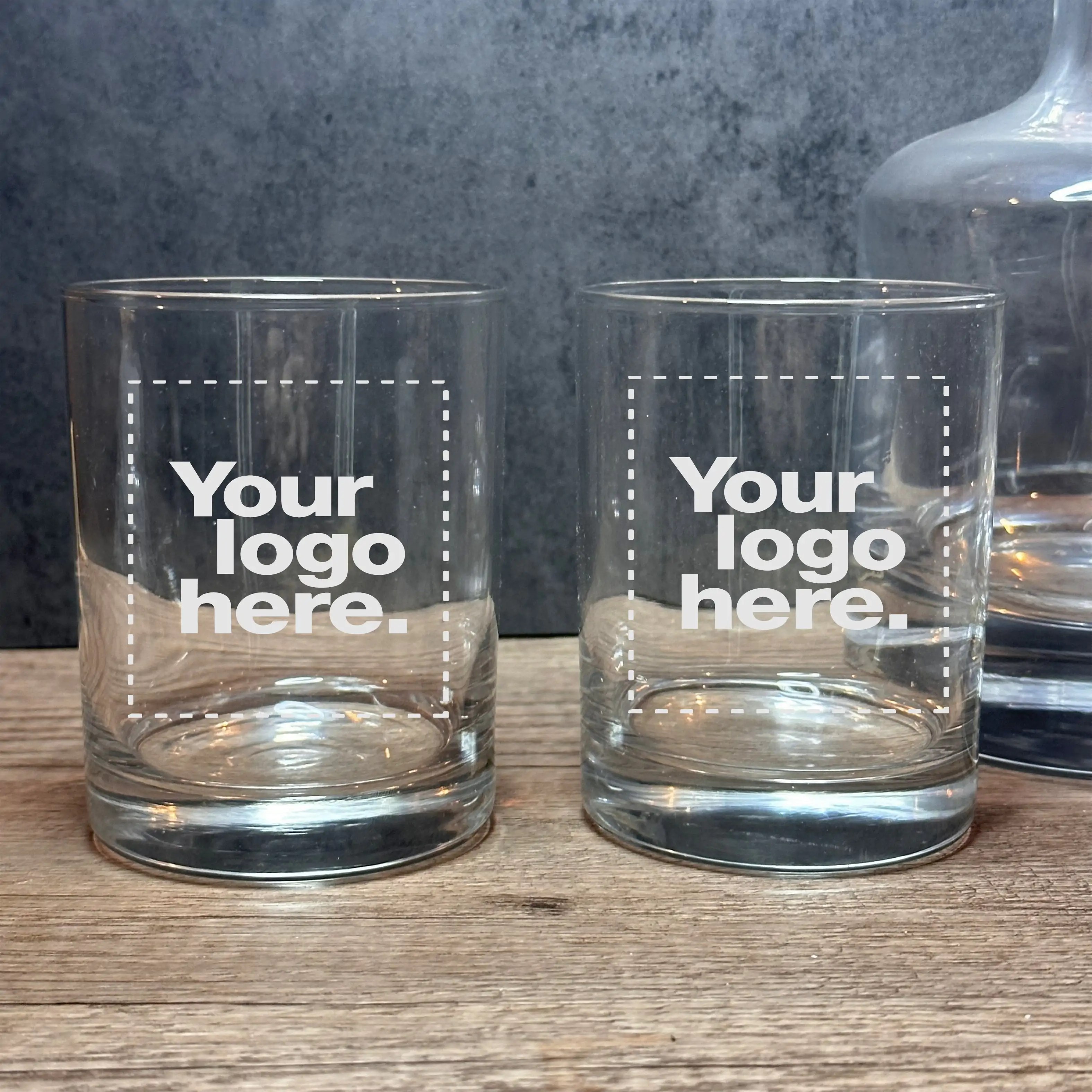 Engraved Set of Aristocrat Double Old-Fashioned Bar Glasses �C 14 oz �C Item 103