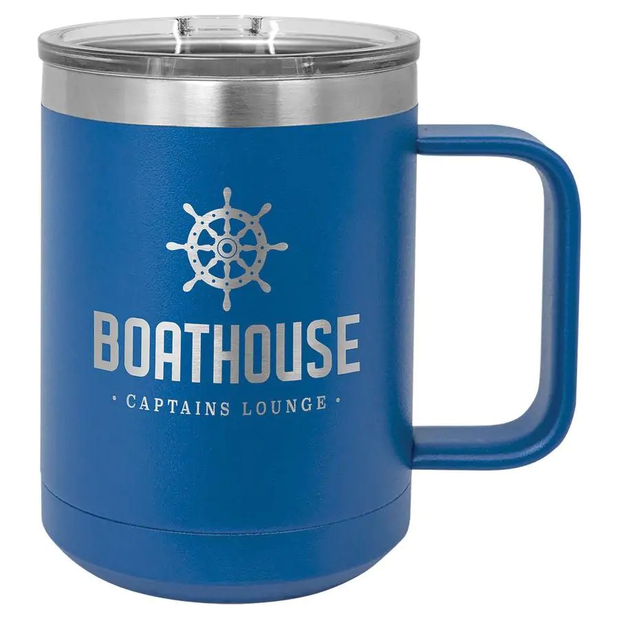Engraved Polar Camel 15 oz. Vacuum Insulated Mug with Slider Lid