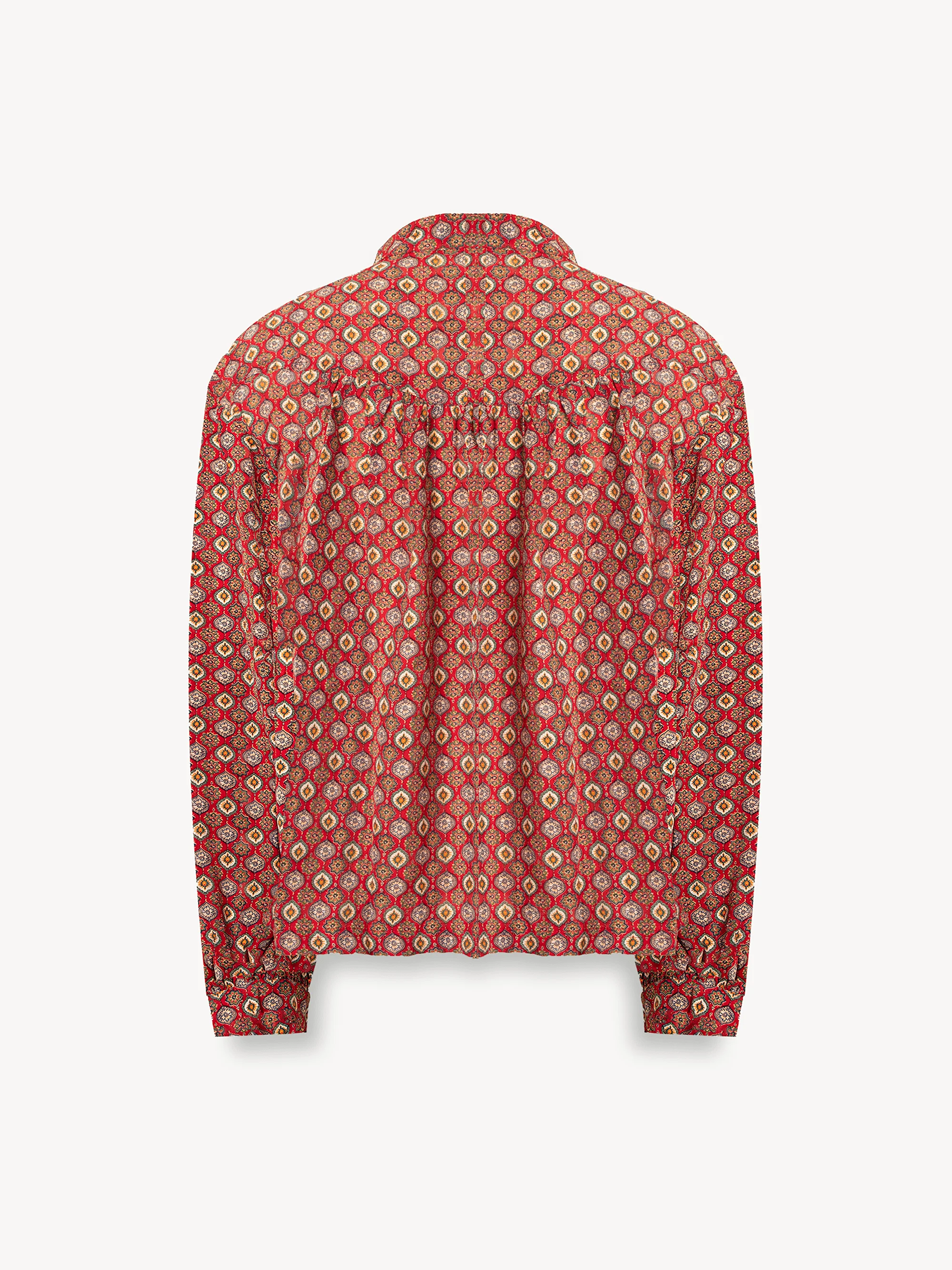 Red Patterned Morena Blouse