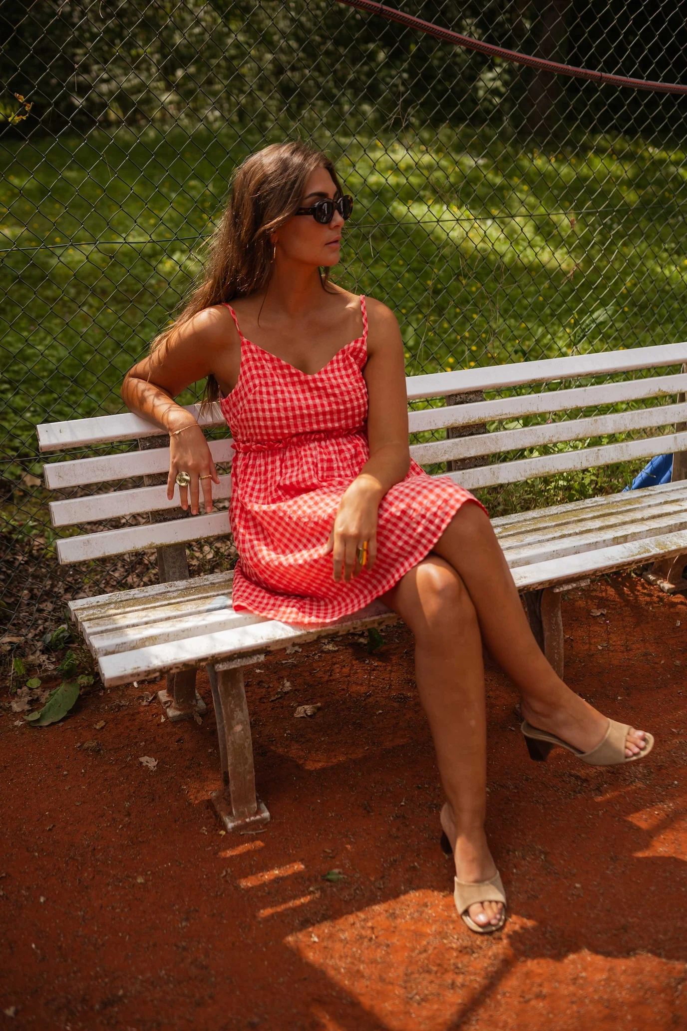 Red Safia Gingham Dress
