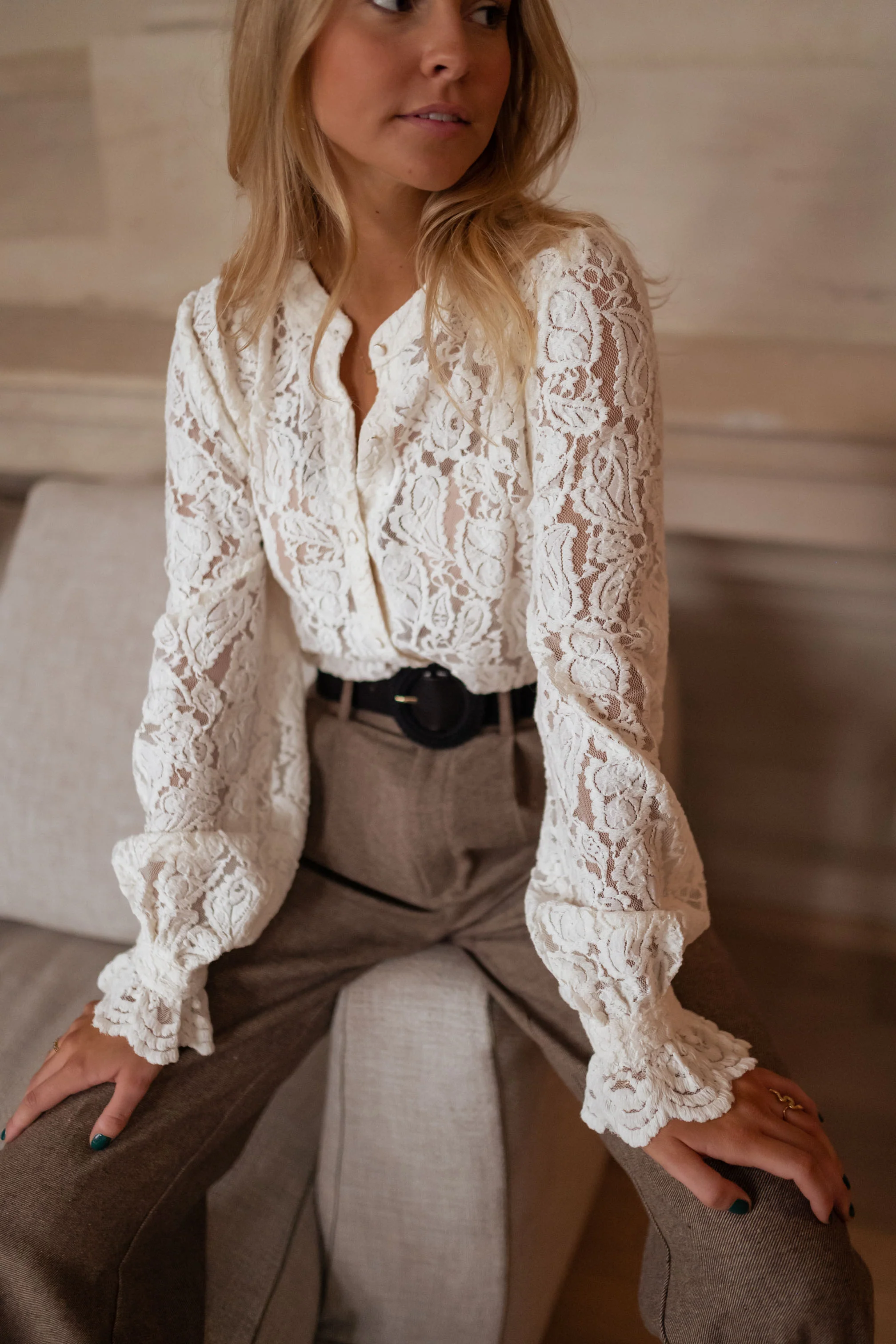 Ecru Jade Blouse