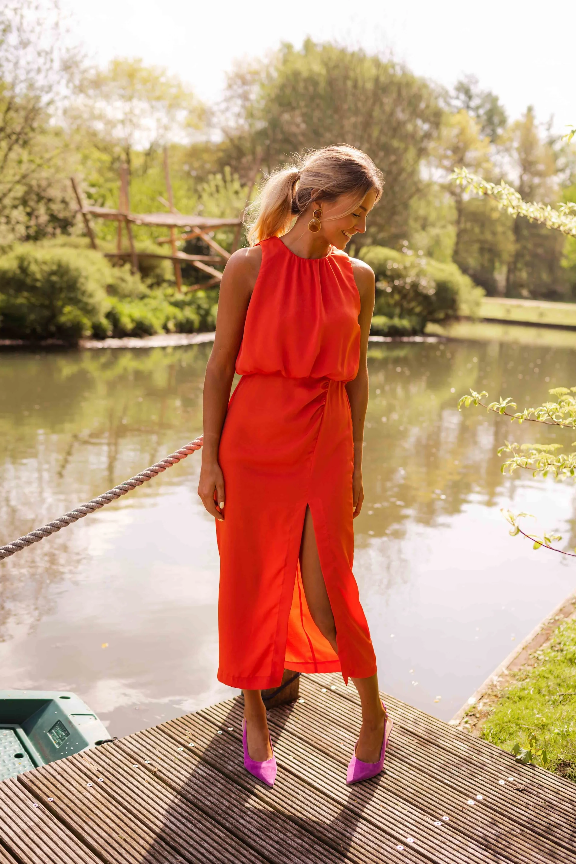 Orange Tory Dress