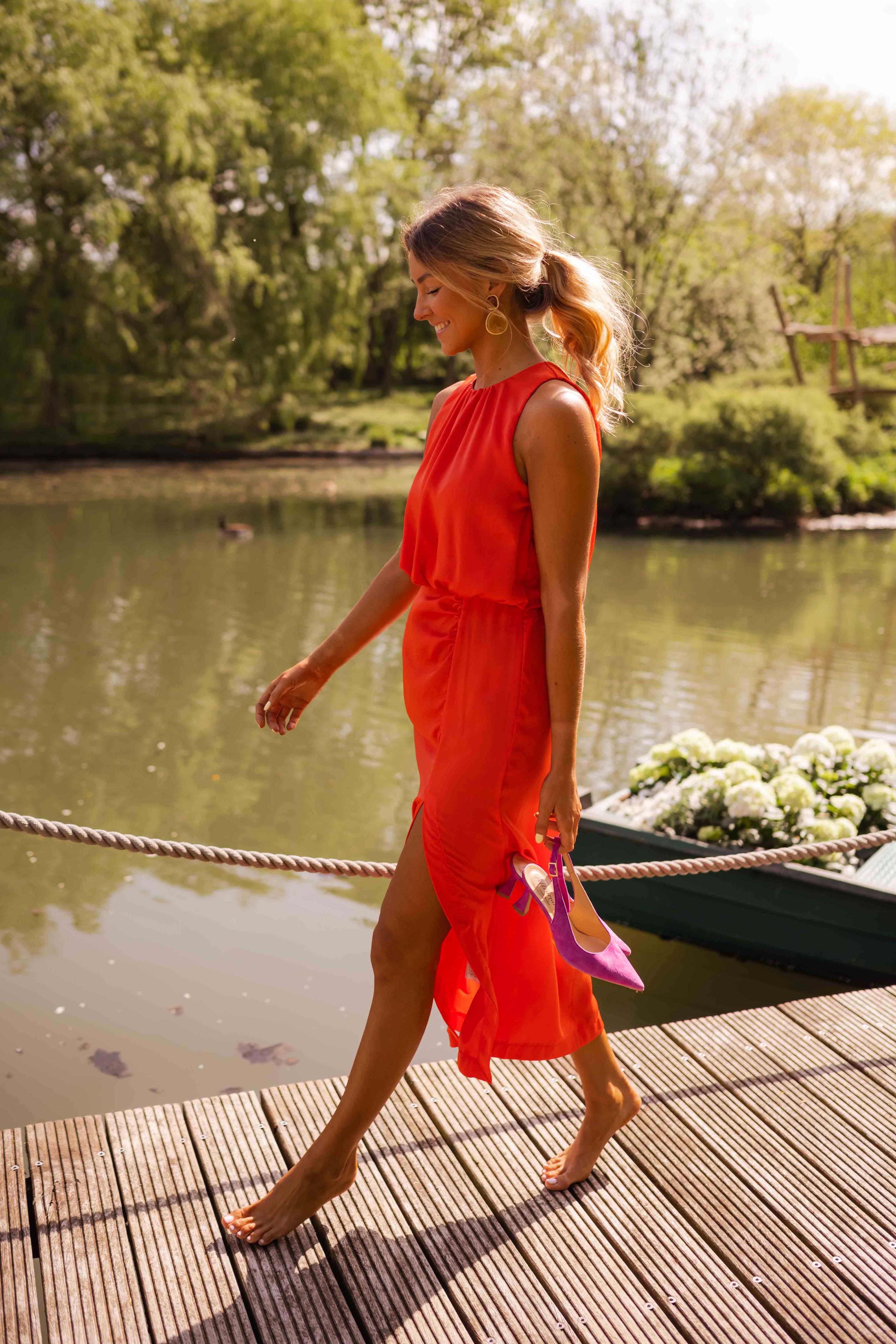 Orange Tory Dress