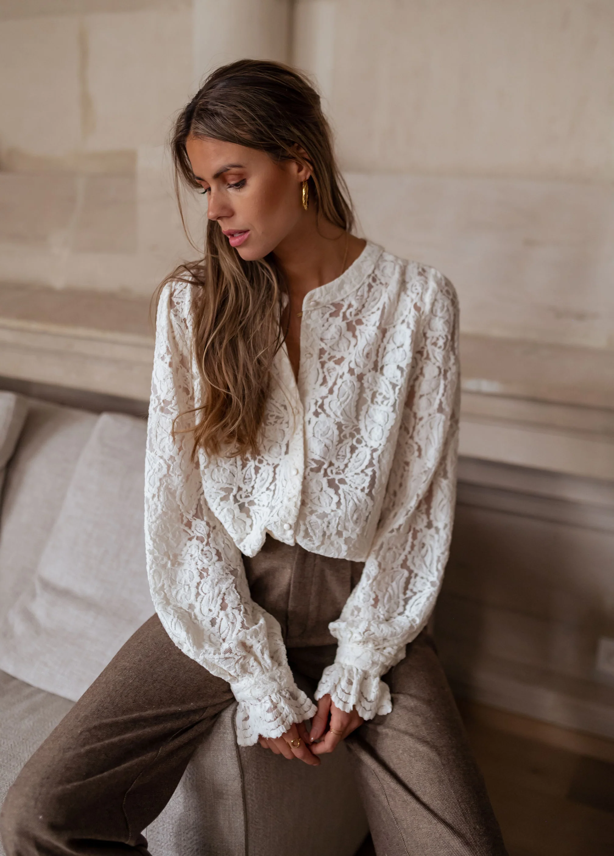 Ecru Jade Blouse