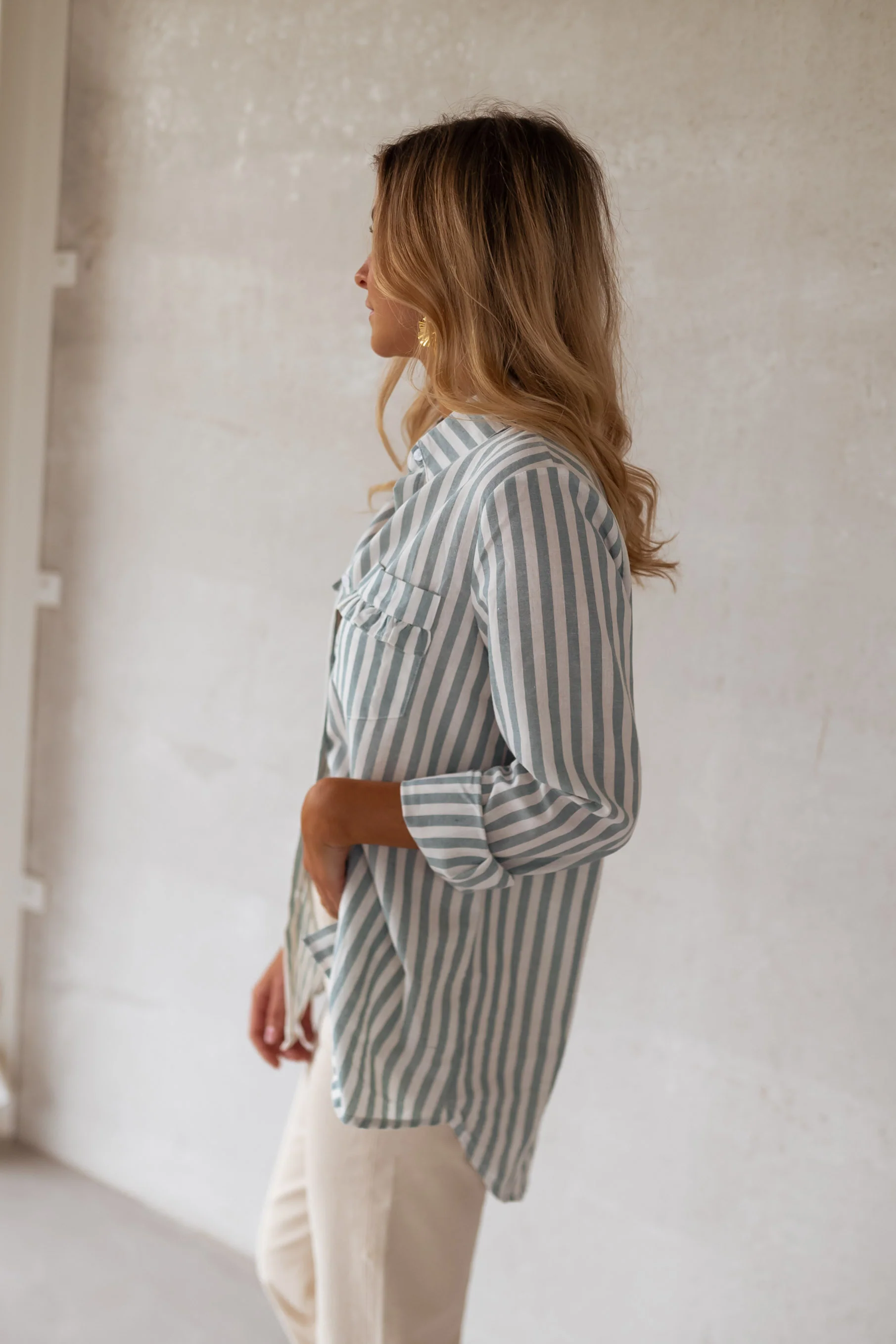 Praia White Stripe Shirt
