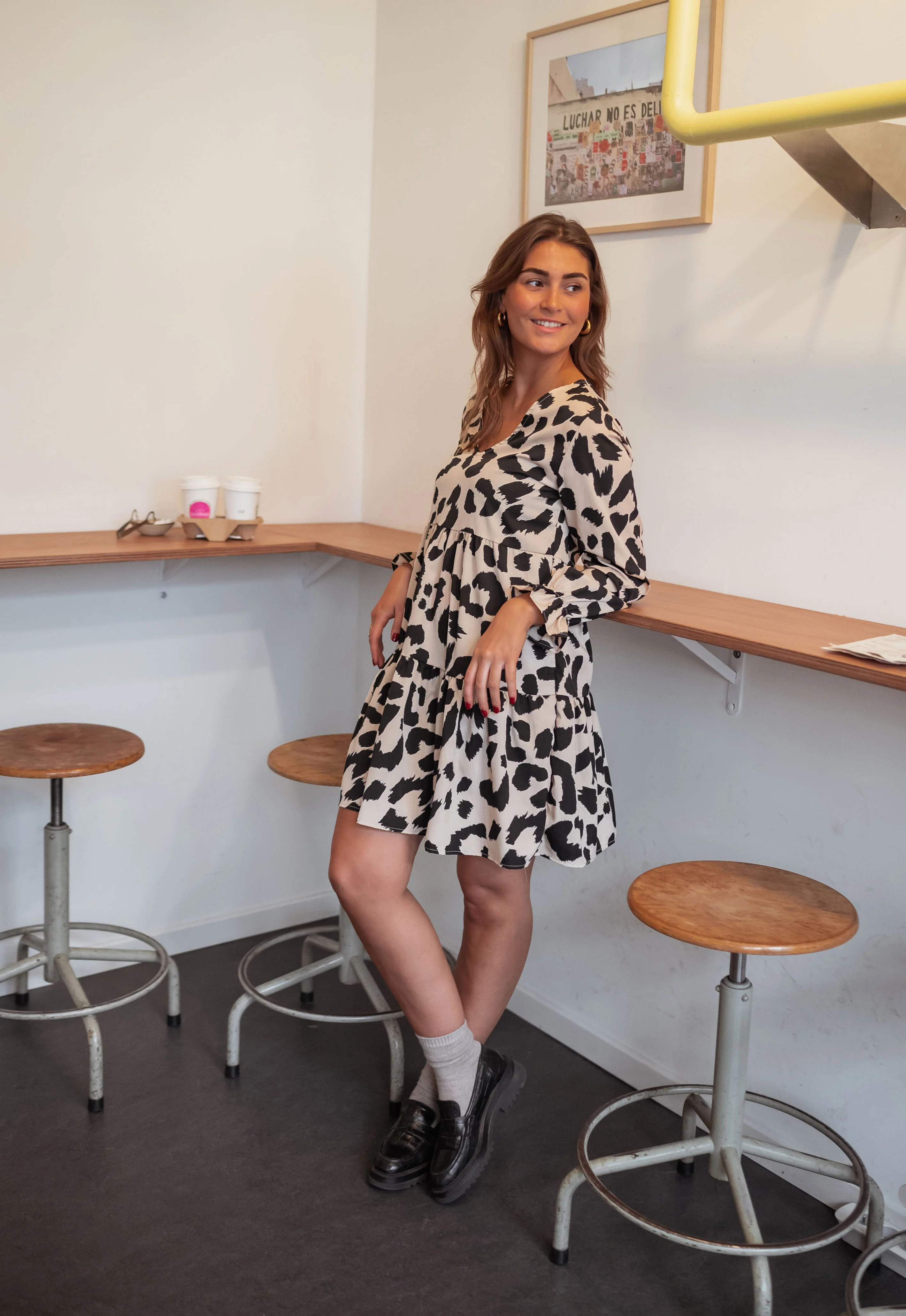 Beige Leopard Anatole Dress