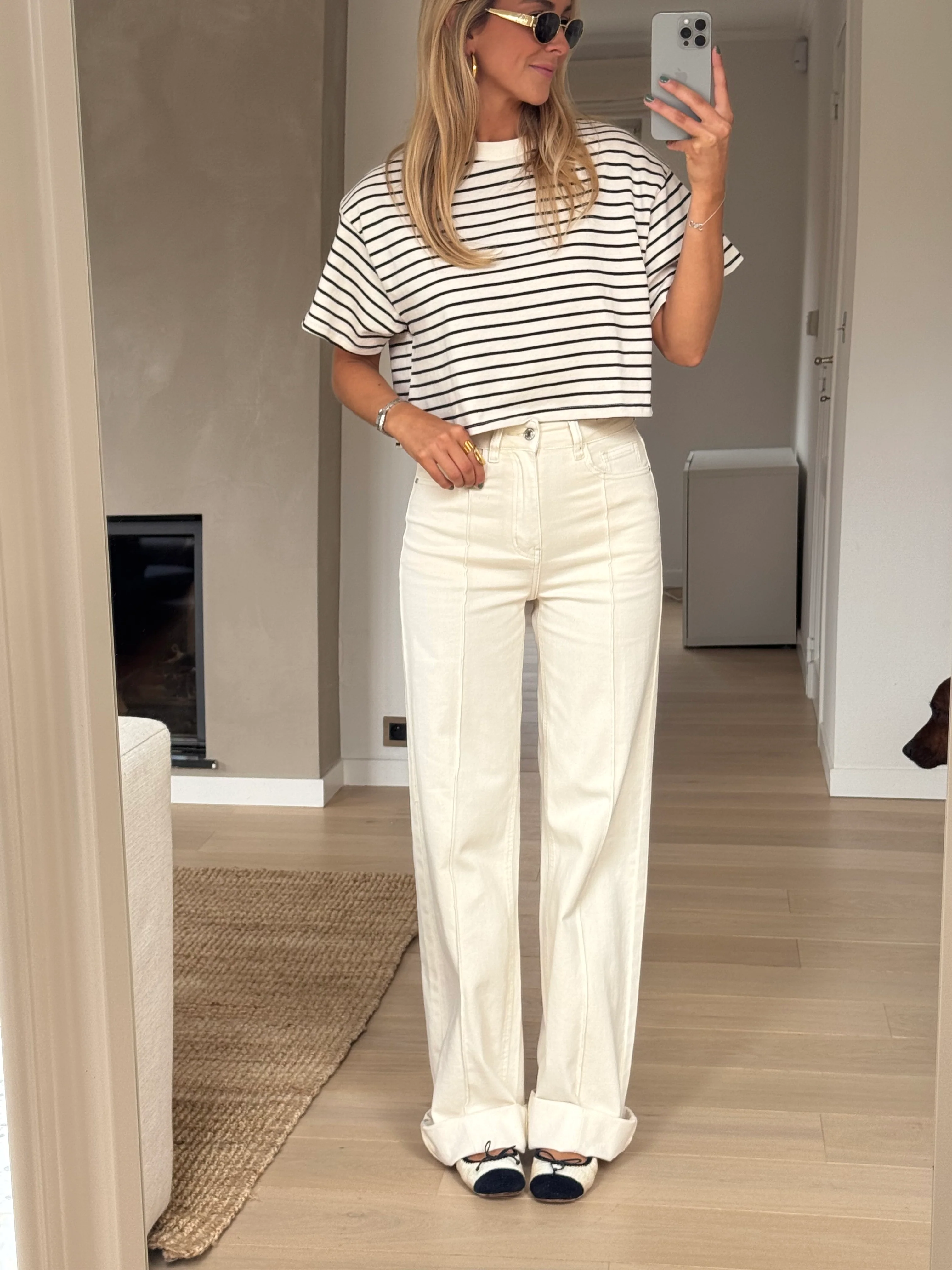 Beige Dadi Jeans