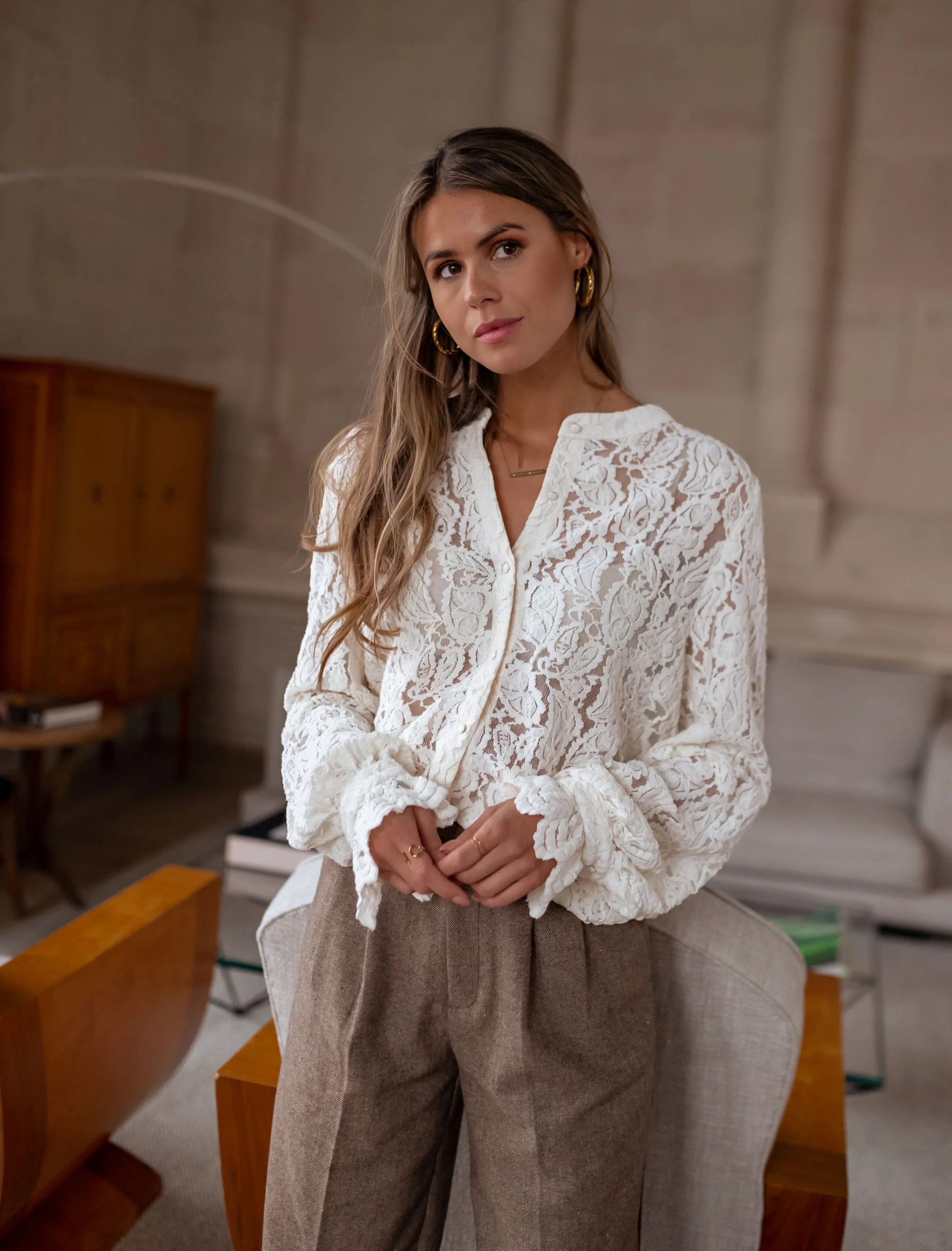 Ecru Jade Blouse