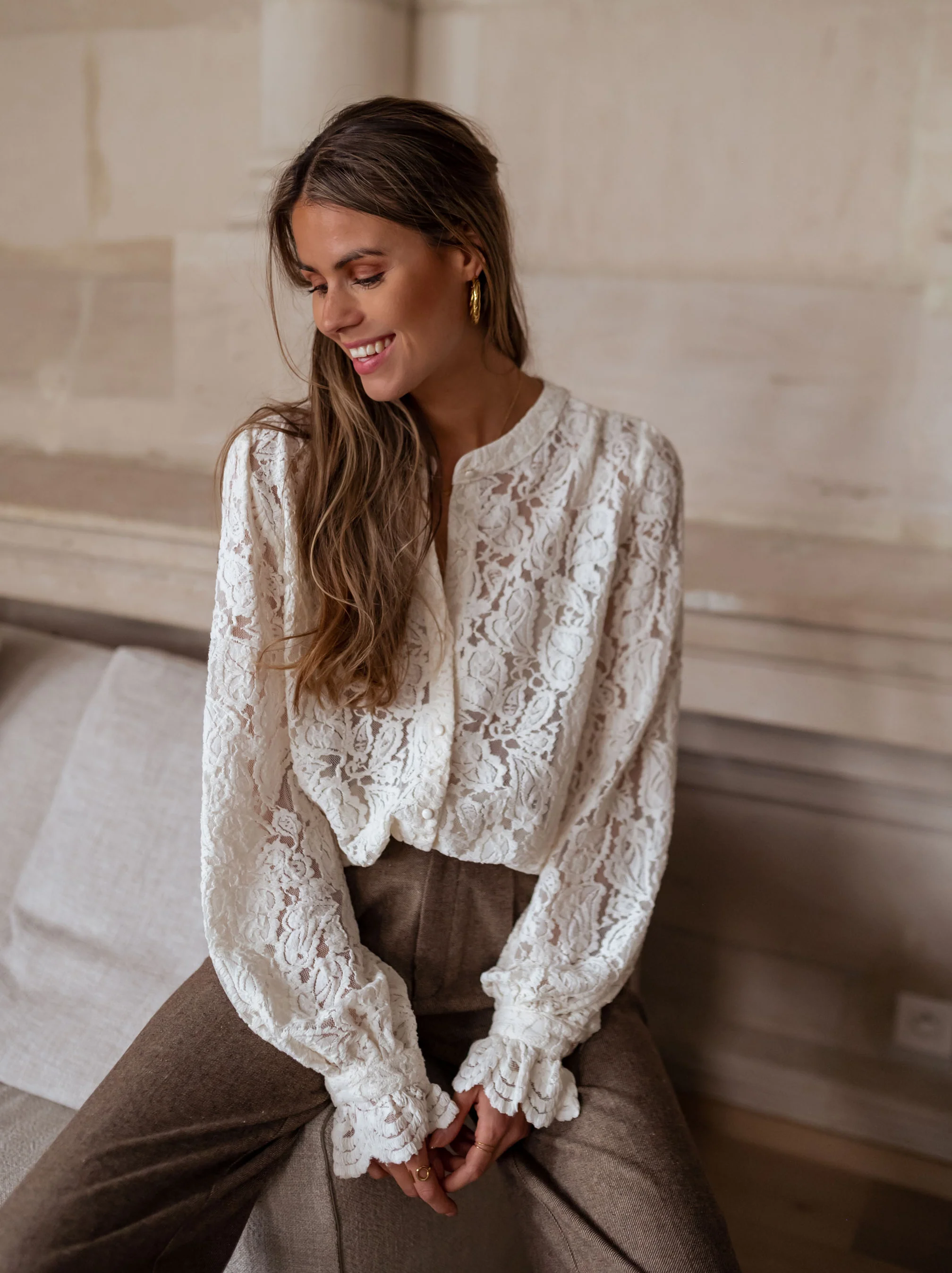 Ecru Jade Blouse