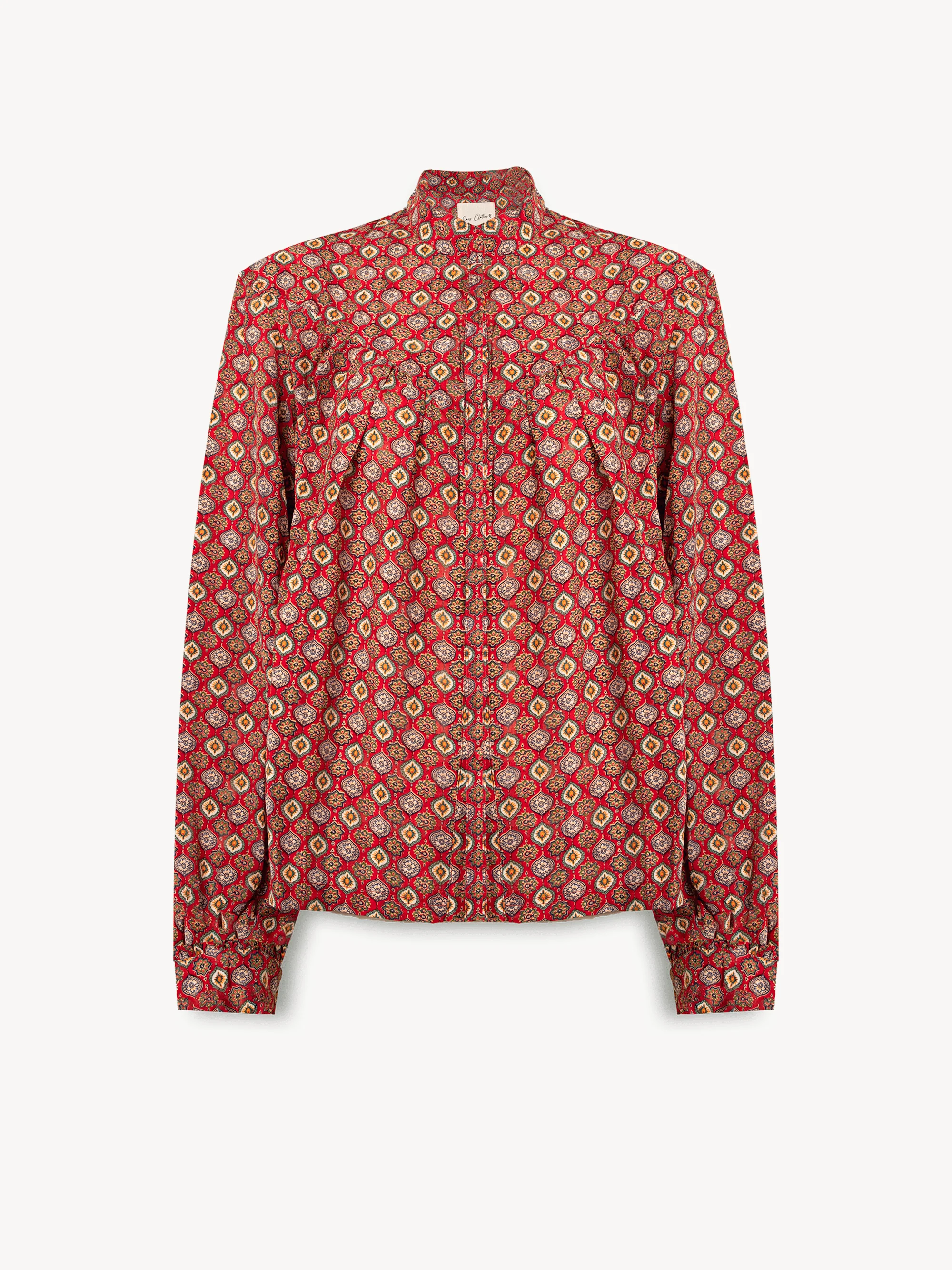 Red Patterned Morena Blouse