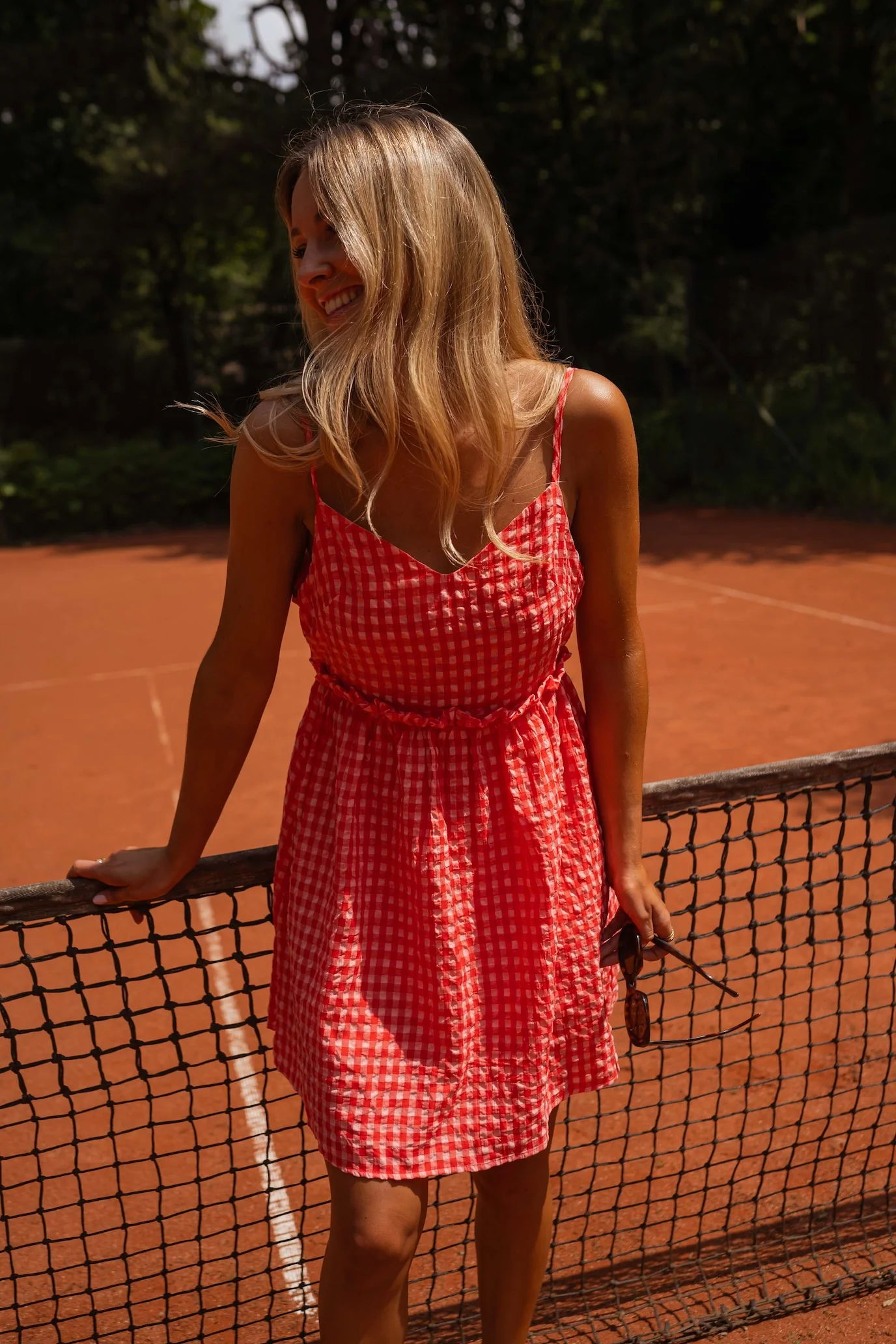 Red Safia Gingham Dress