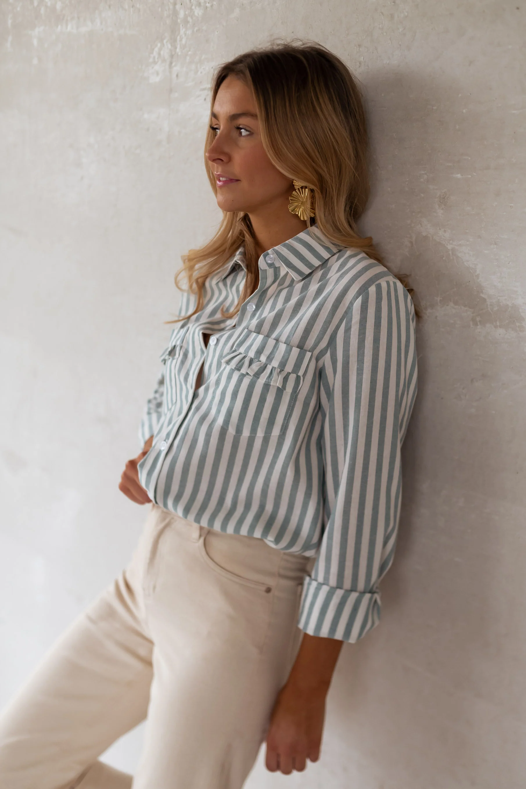 Praia White Stripe Shirt