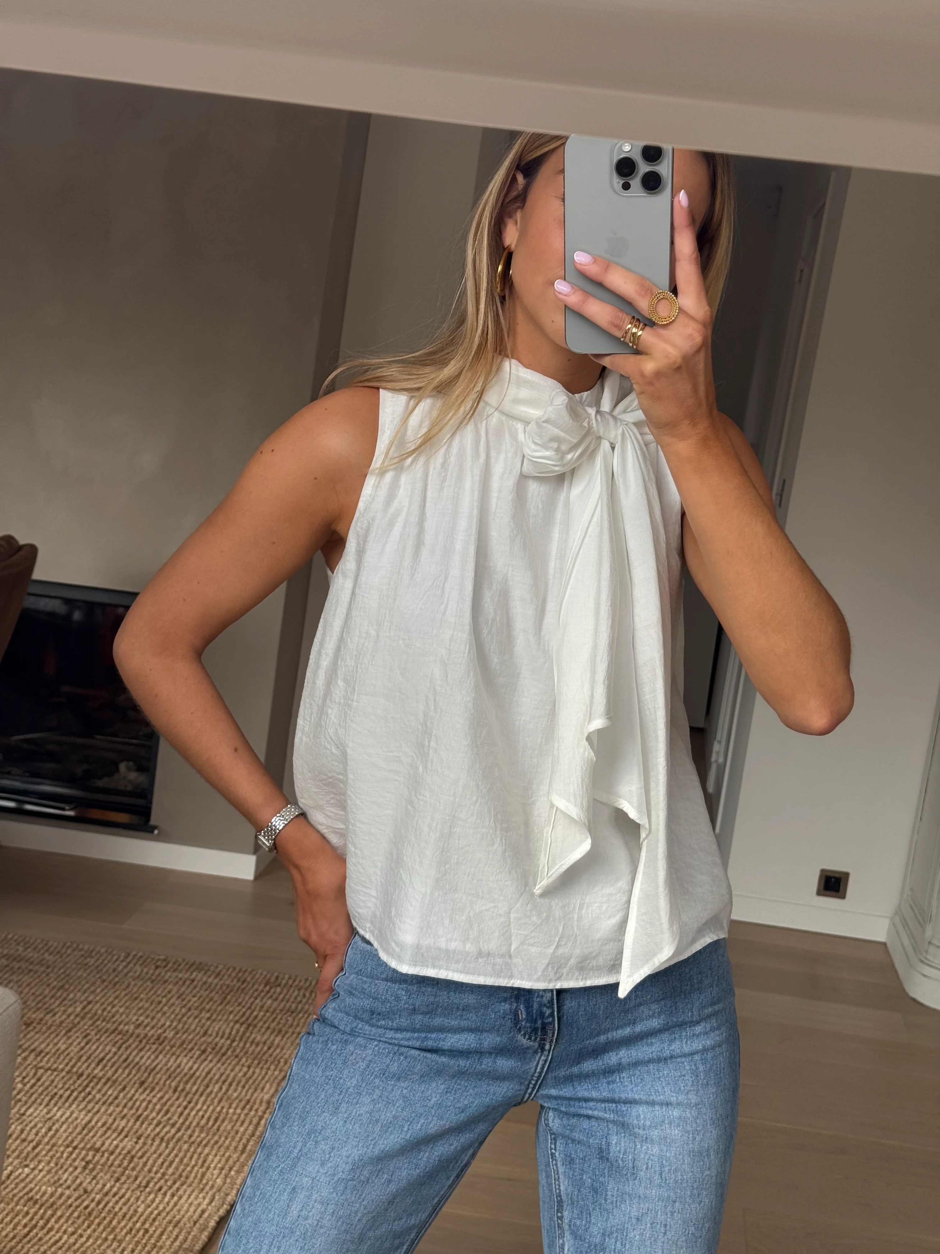 White Tessi Blouse