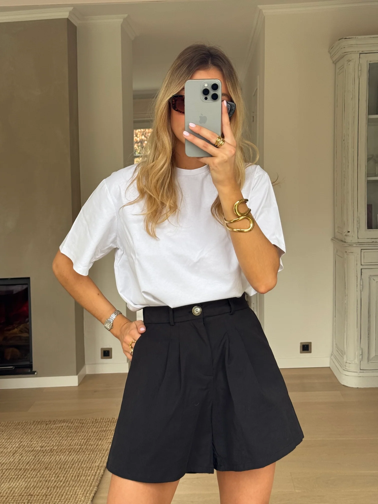 Black Faustine Shorts