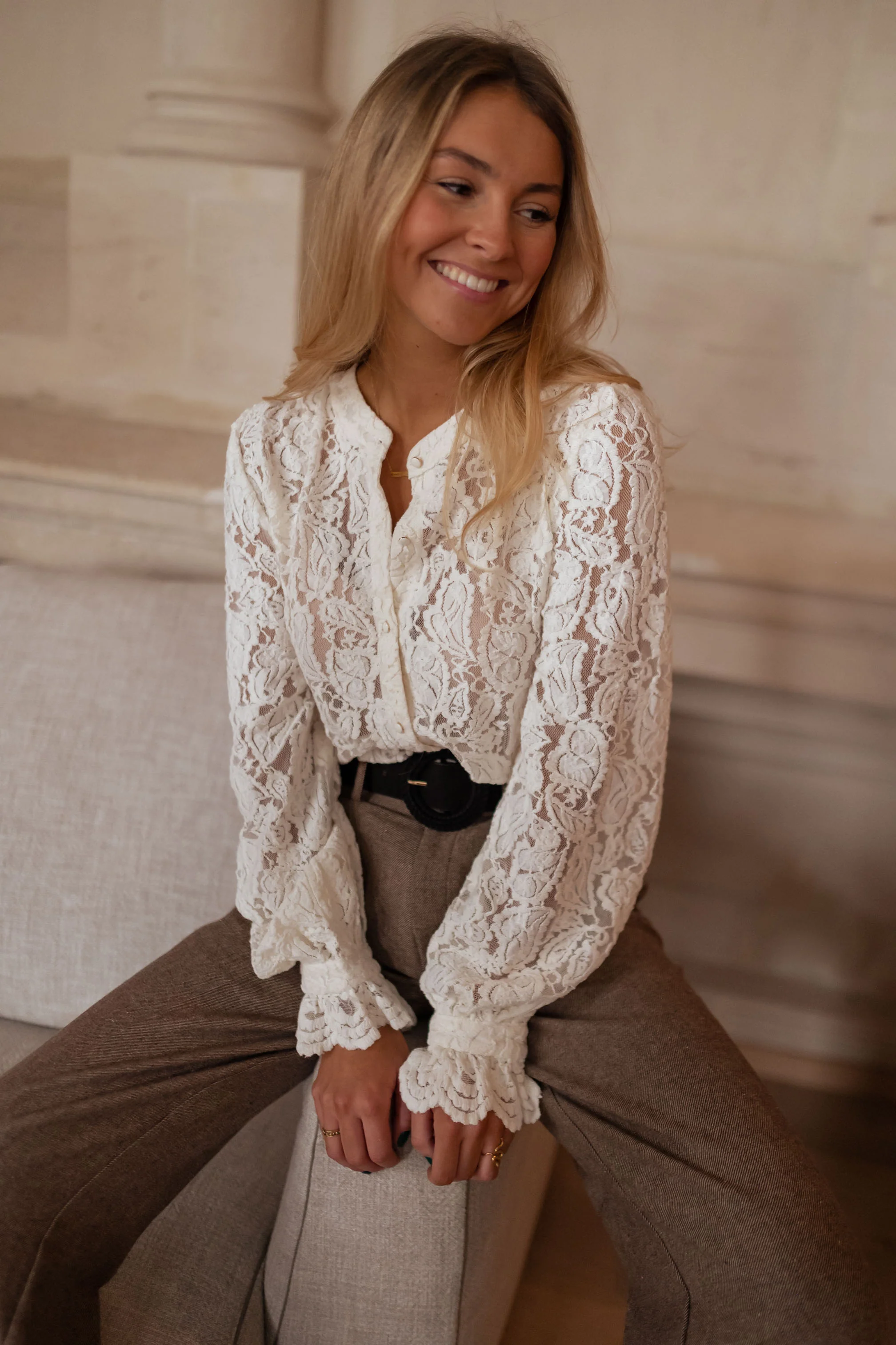 Ecru Jade Blouse