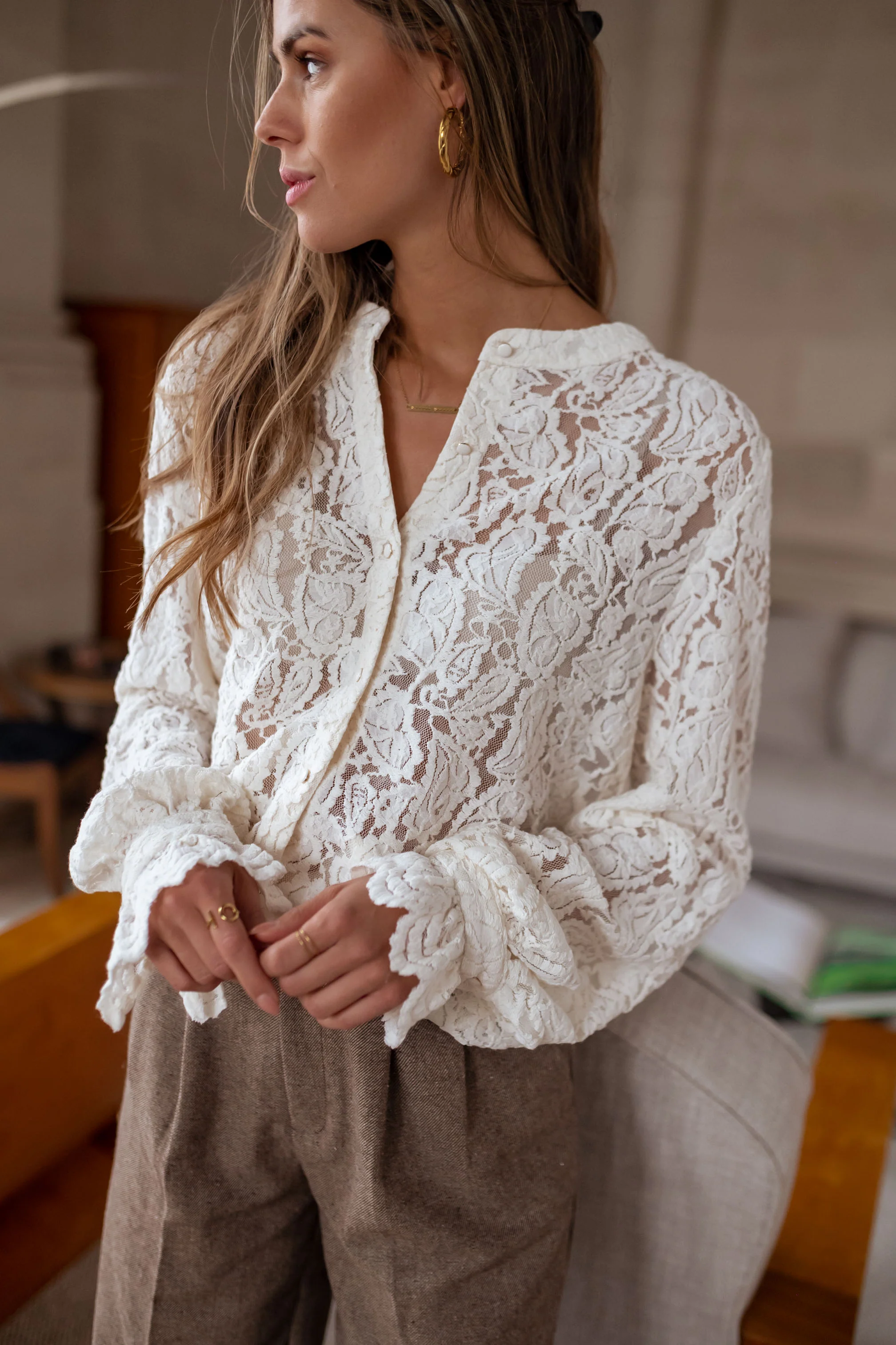 Ecru Jade Blouse