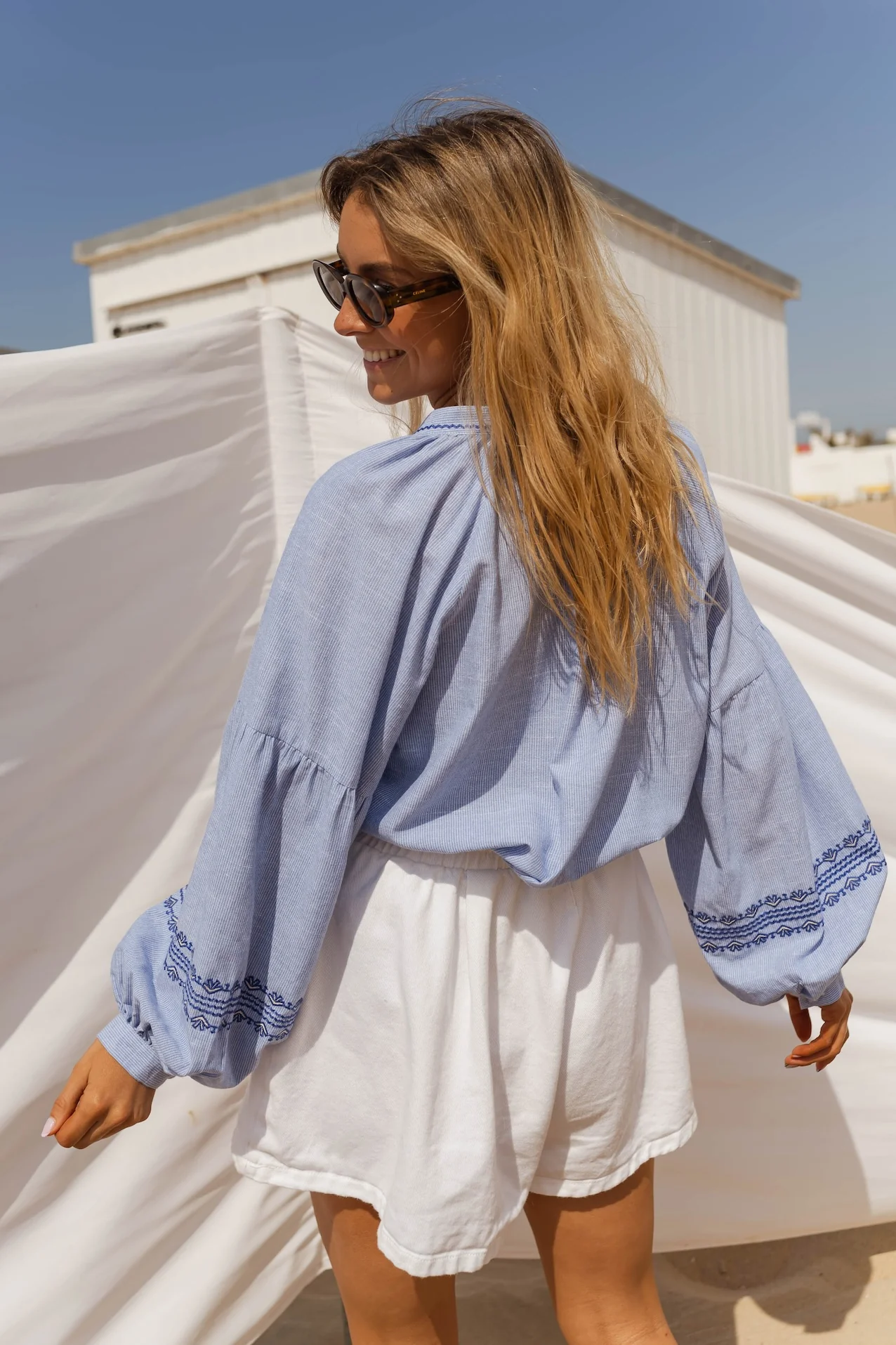 Blue Hidir Blouse