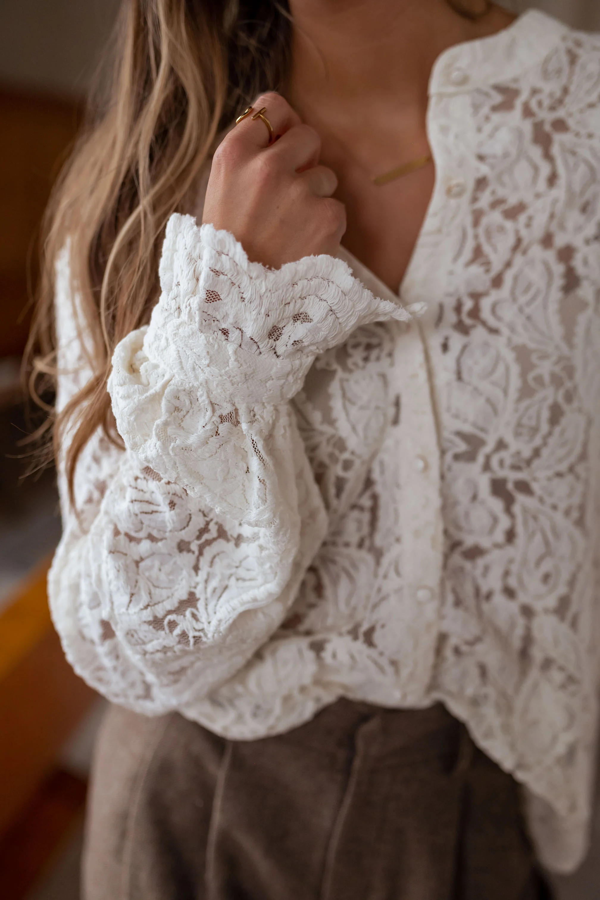 Ecru Jade Blouse