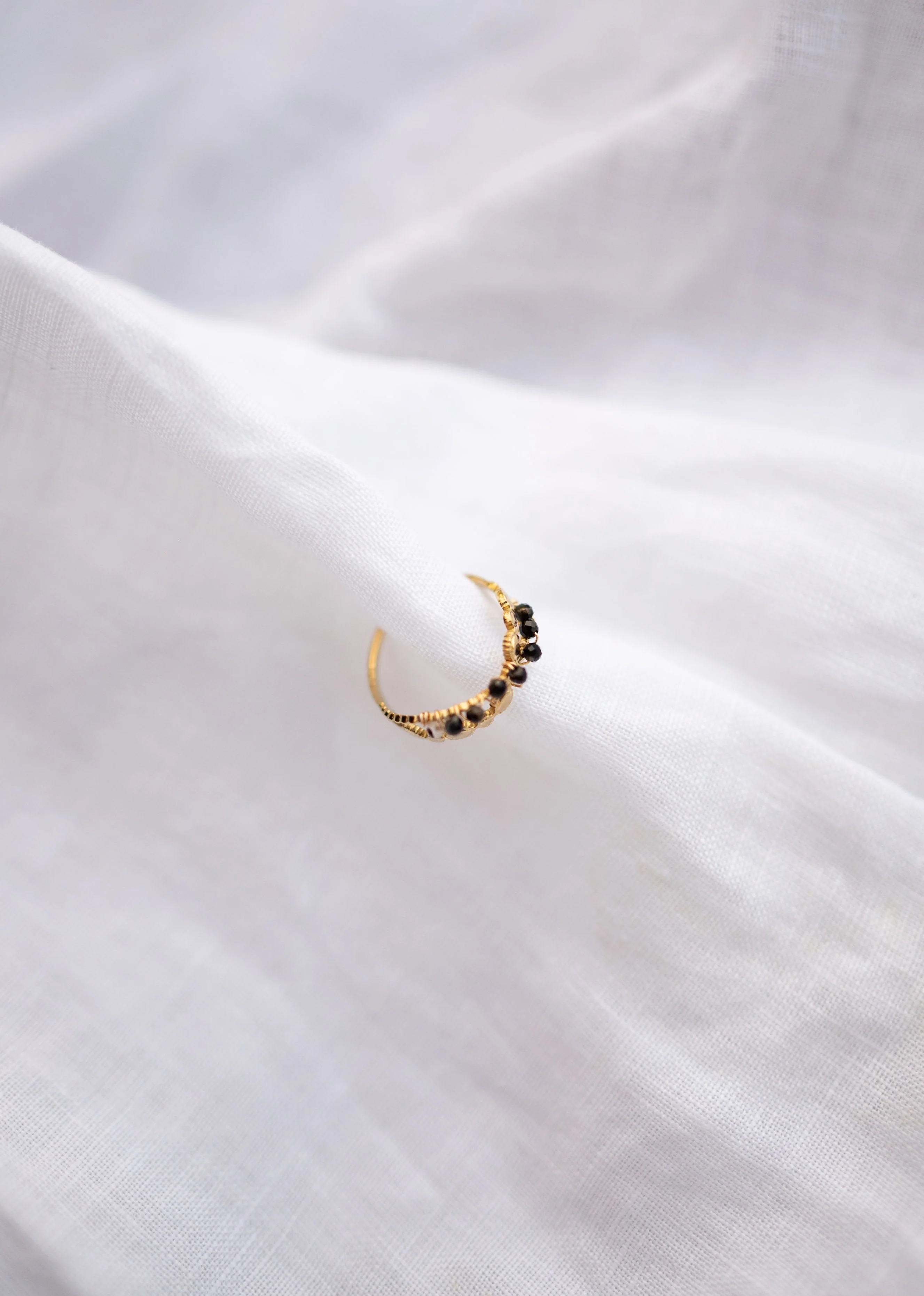 Black and Golden Tily Ring