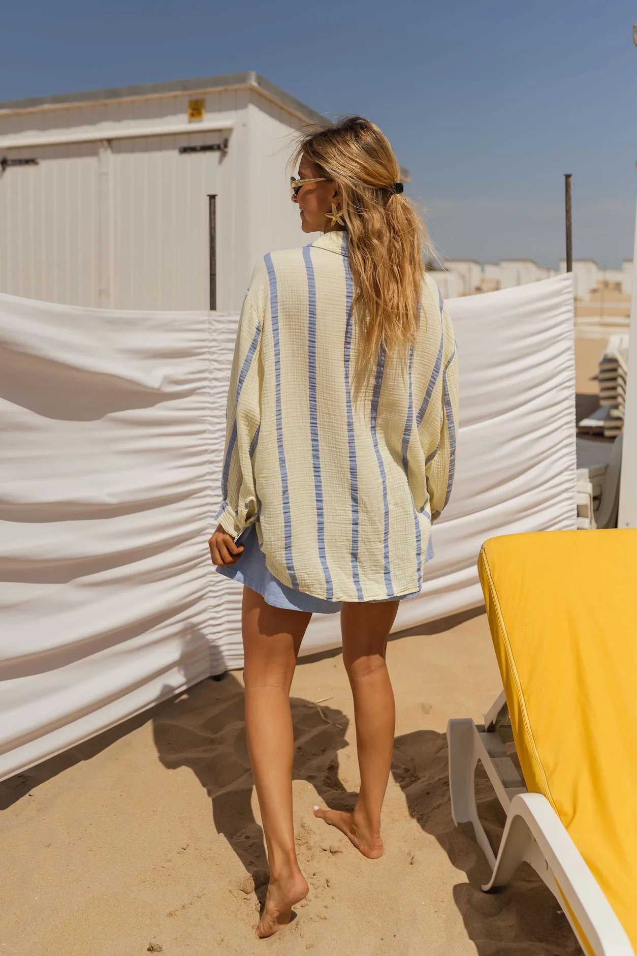 Yellow and Blue Amelie Shirt