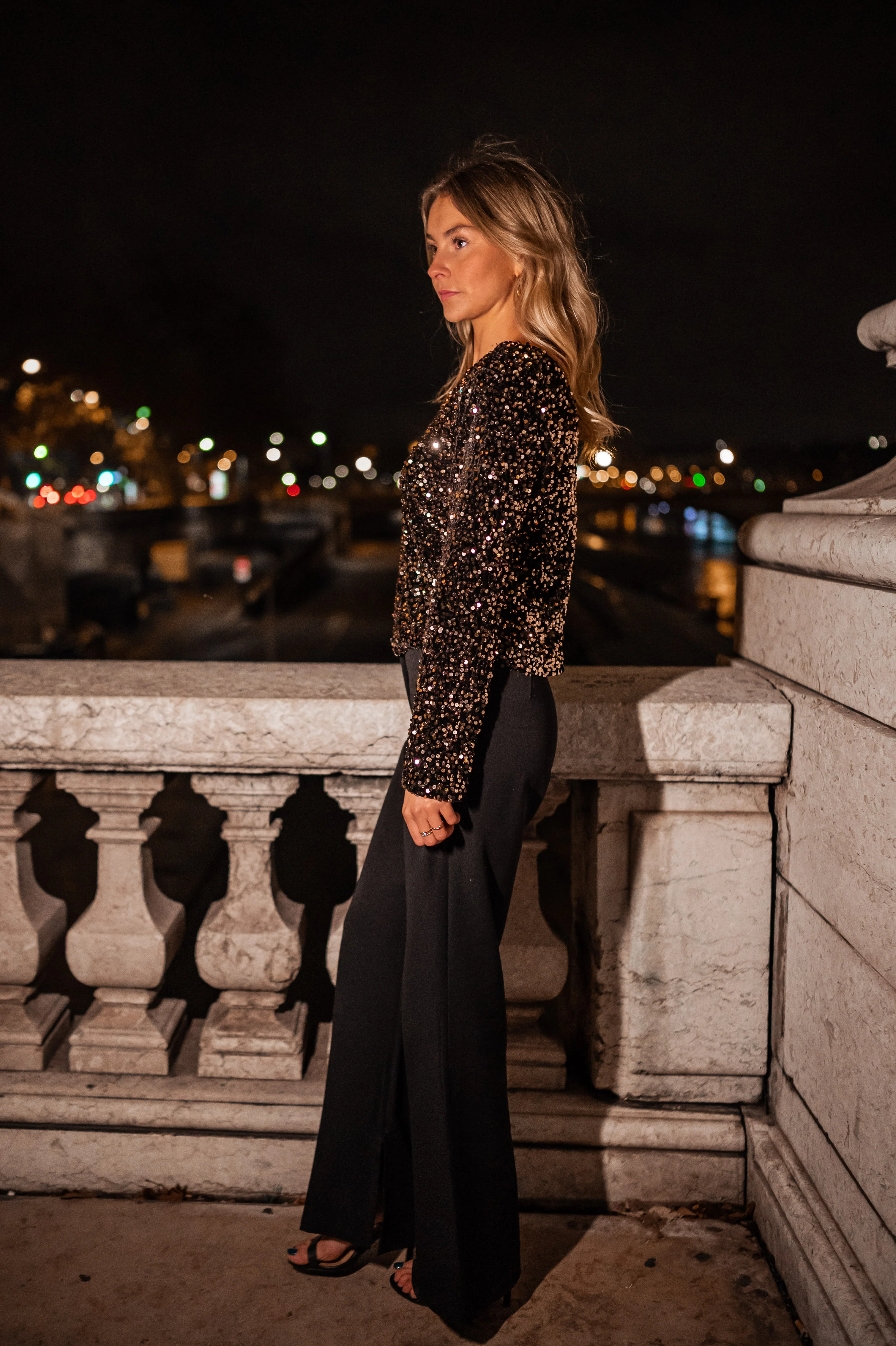 Bronze Sequin Venus Blouse