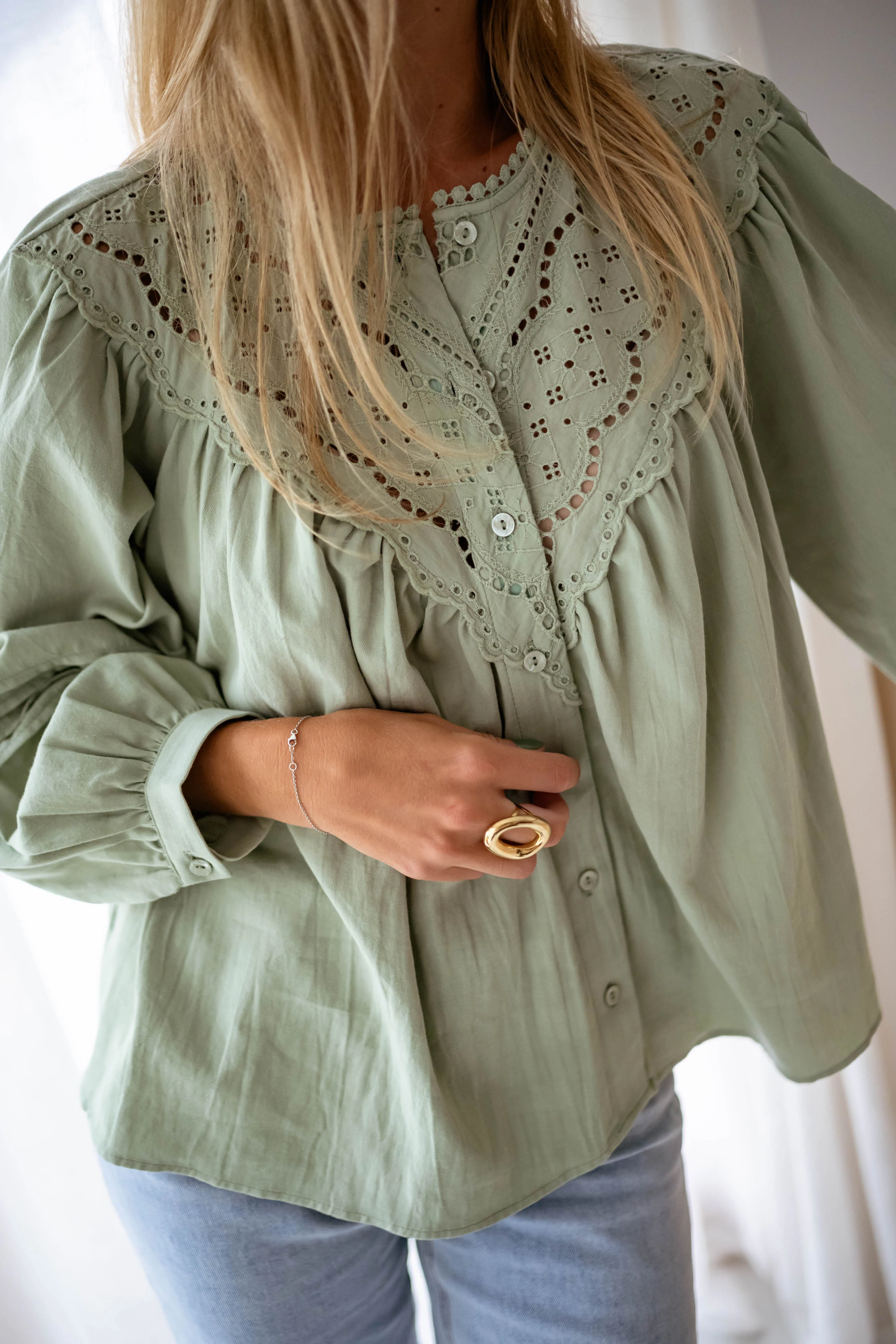 Khaki Fedo Blouse