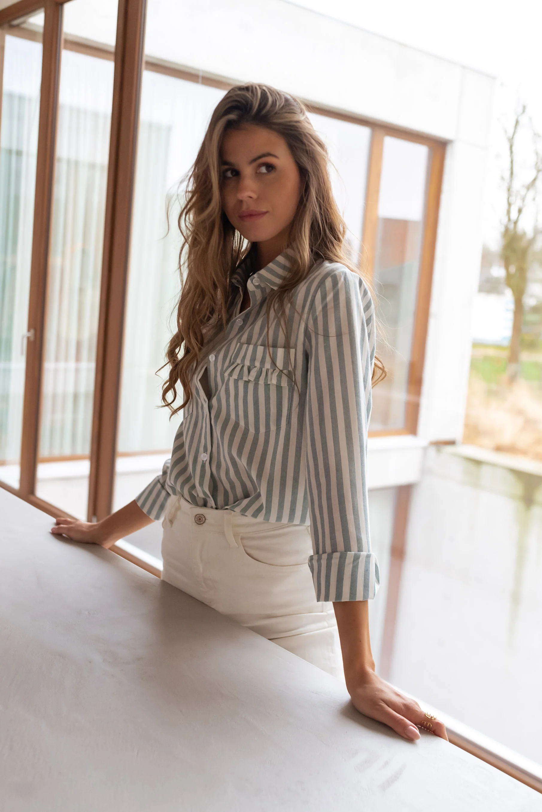 Praia White Stripe Shirt