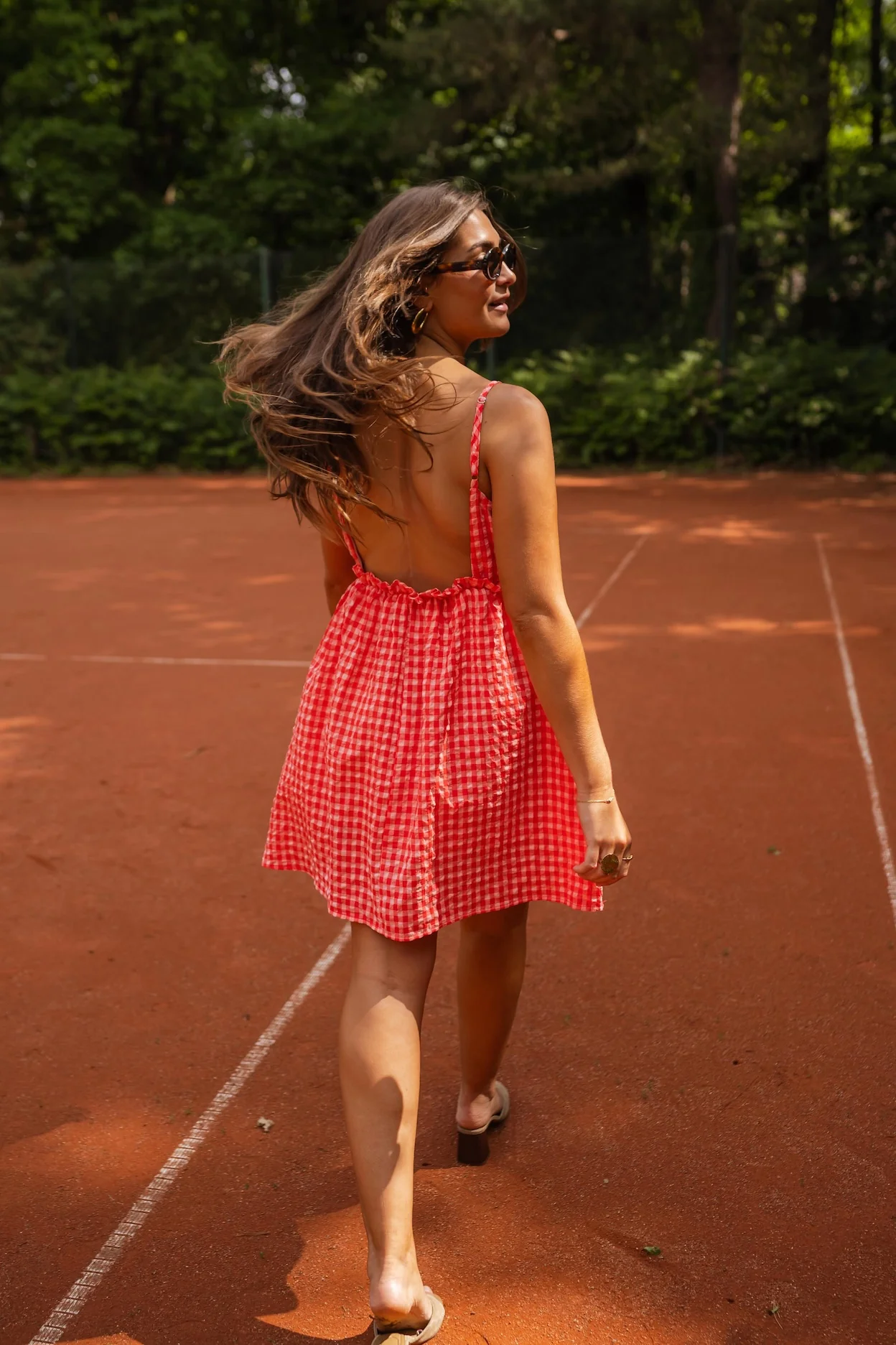 Red Safia Gingham Dress