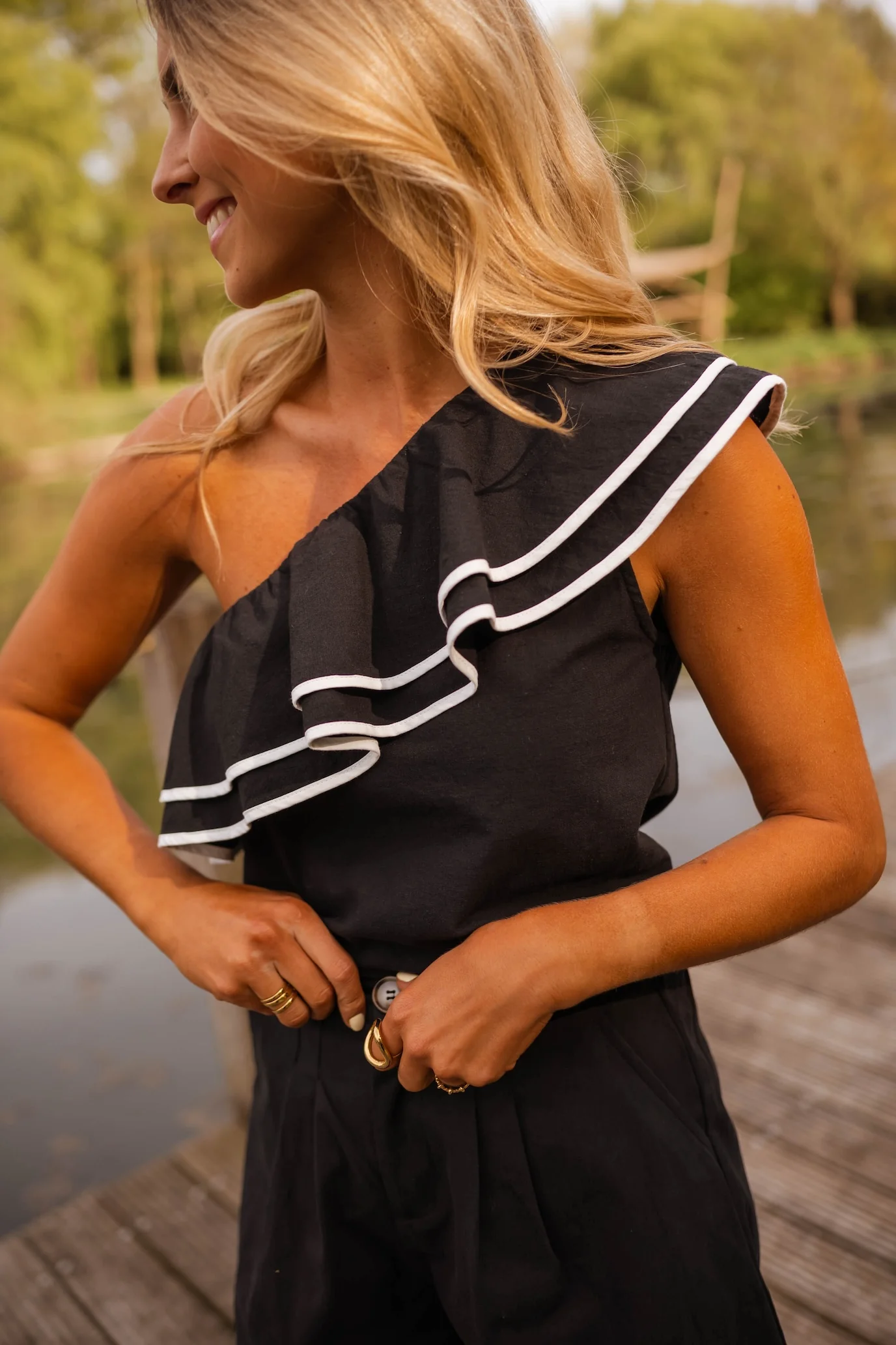 Black Anza Blouse