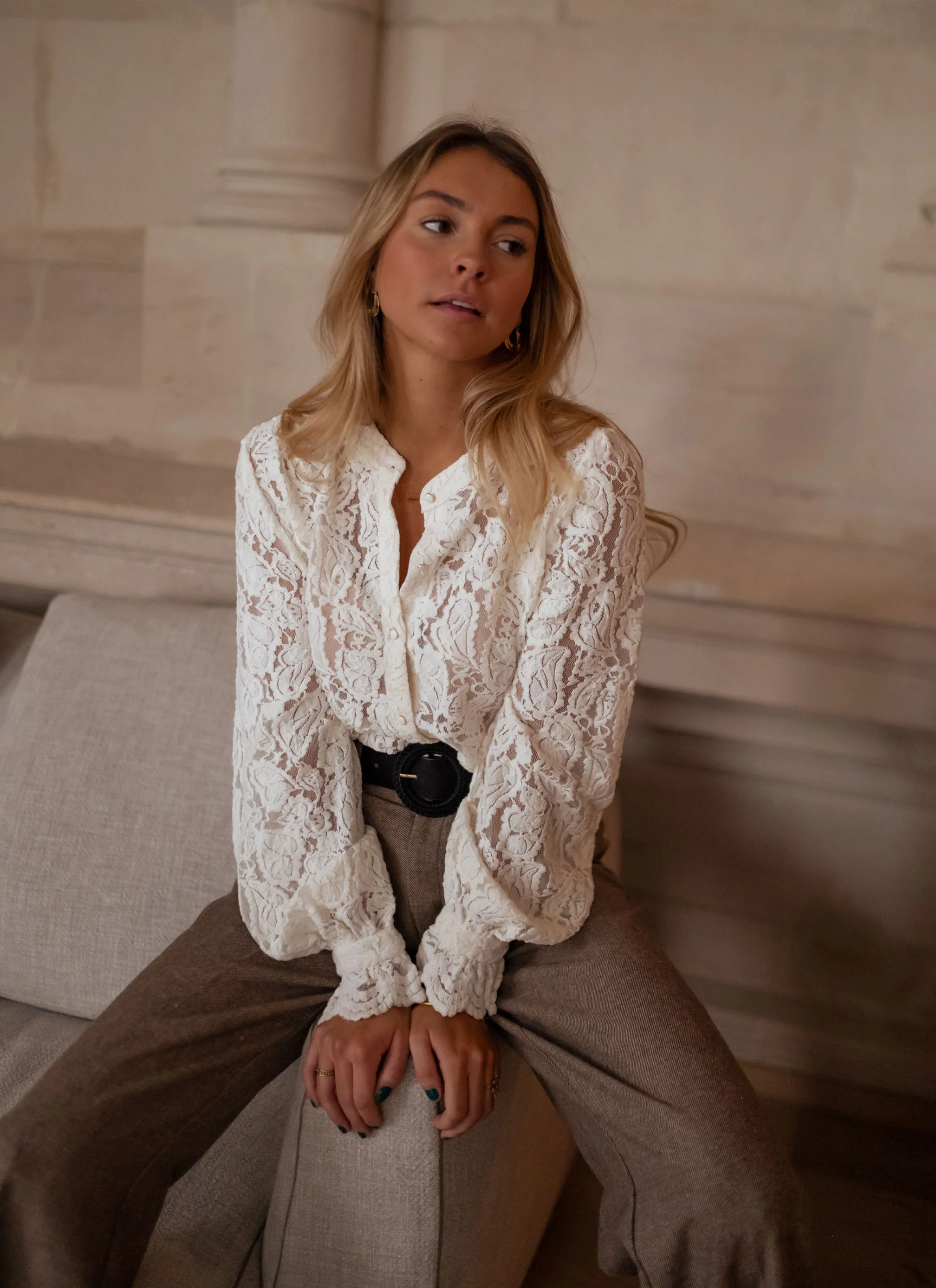 Ecru Jade Blouse