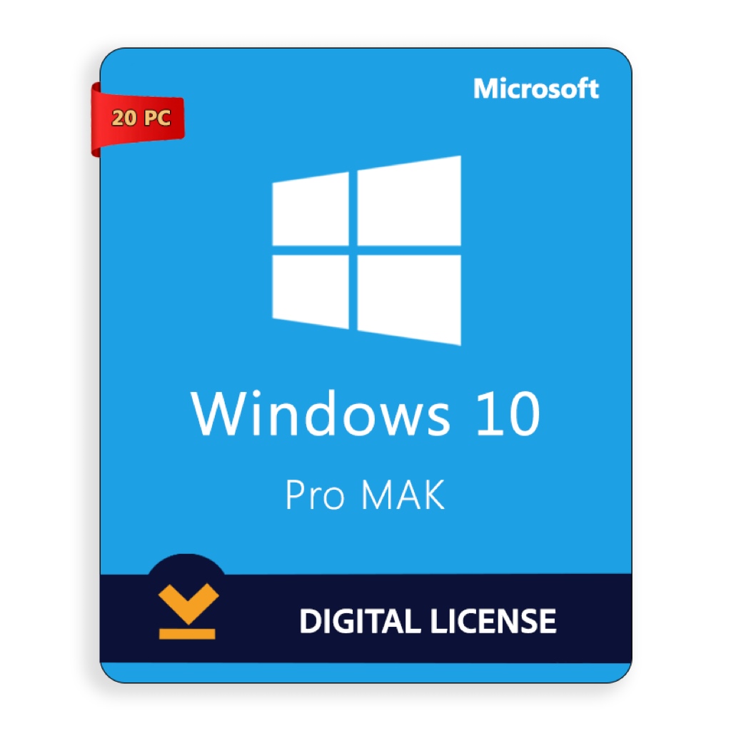 Windows 10 Pro MAK 20PC