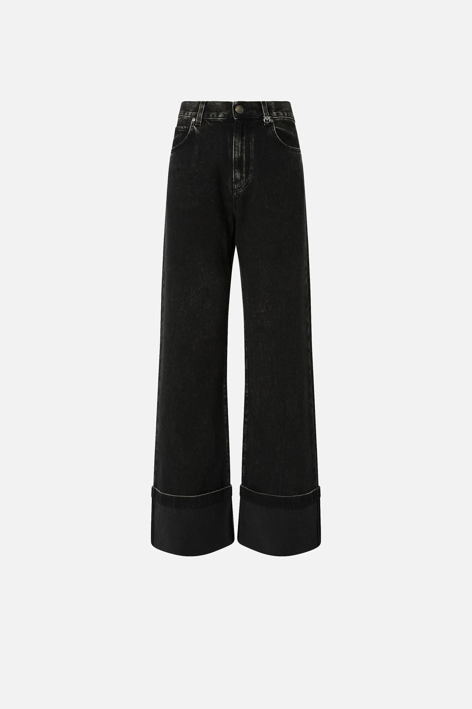 Jeans Wide-Leg in Denim Nero