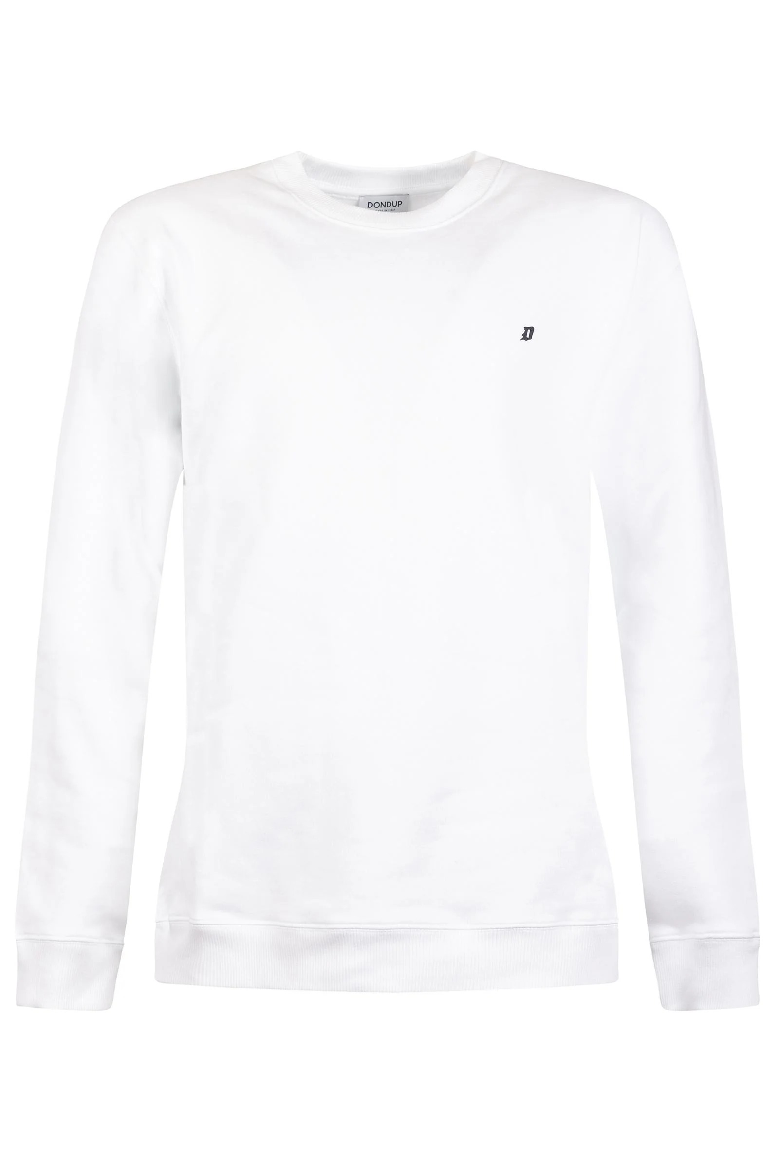 Felpa Girocollo in Cotone con Ricamo Logo