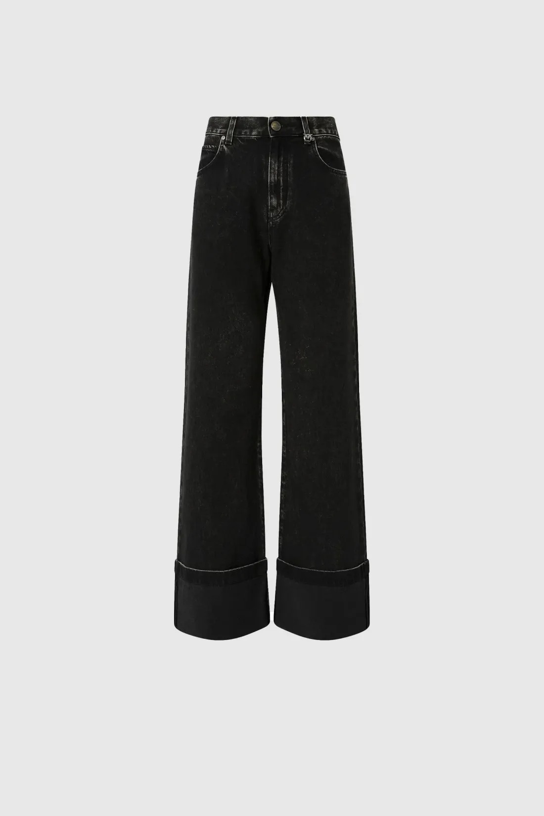 Jeans Wide-Leg in Denim Nero