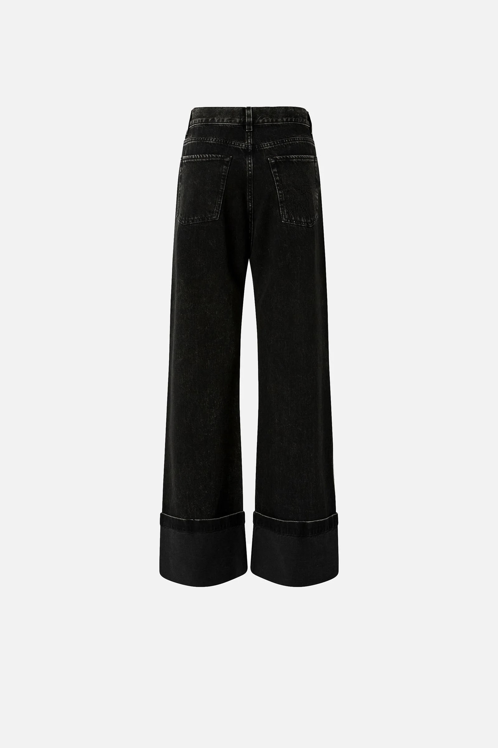 Jeans Wide-Leg in Denim Nero