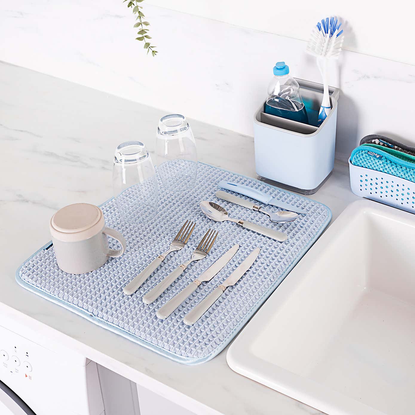 MINKY ANTI BAC DRYING MAT BLUE