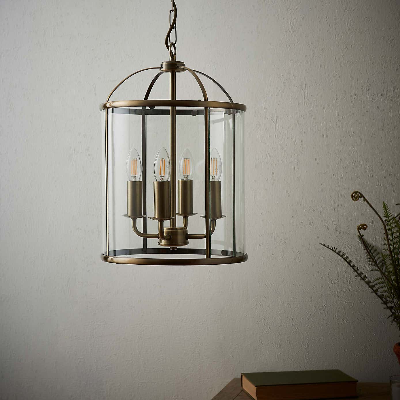 Vogue Lambeth 4 Light Glass Pendant Ceiling Fitting